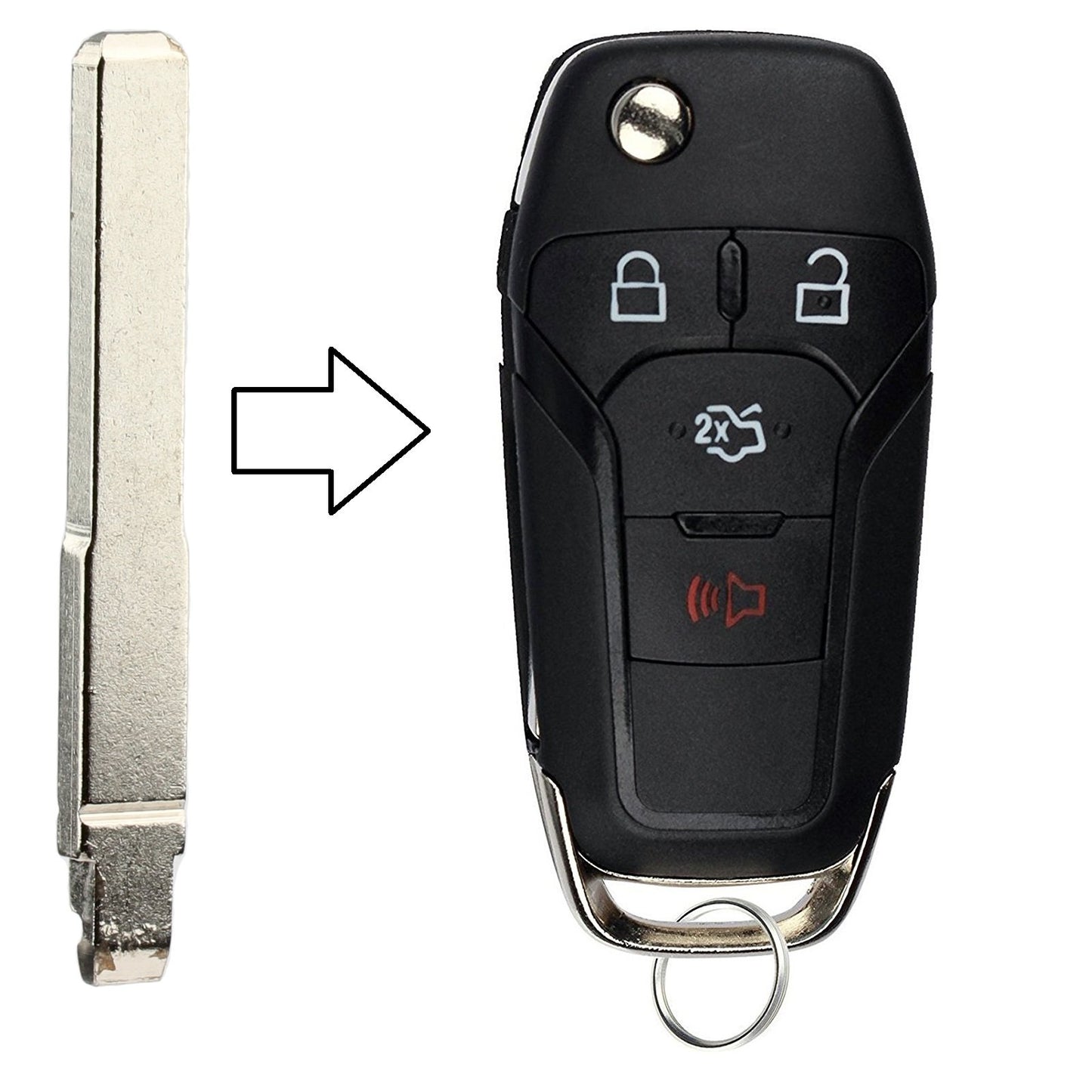 KeylessOption Mando a distancia sin llave para Ford Fusion 2013-2017 F-150 F-250 Explorer (paquete de 2)