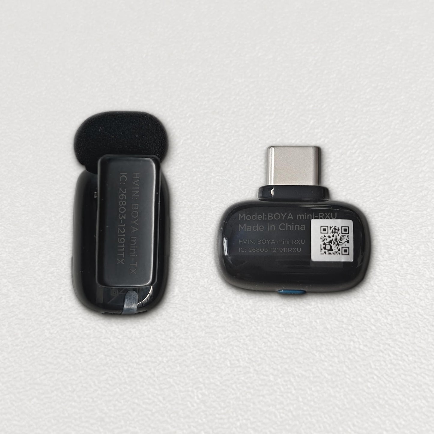 BOYA Mini 17 Micrófono de Solapa inalámbrico Profesional para teléfonos Android y portátiles Puerto Type-c para Vlogging, Podcasting, Blogging, Youtube Live Streaming Negro