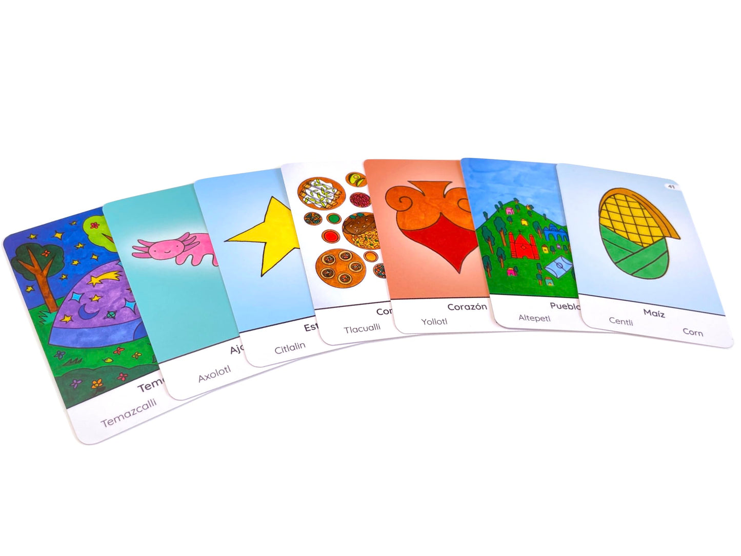 LOTERÍA METATE | Tesoros de México | Lotería Mexicana Familiar en español, náhuatl e inglés | 64 Cartas y 12 tableros