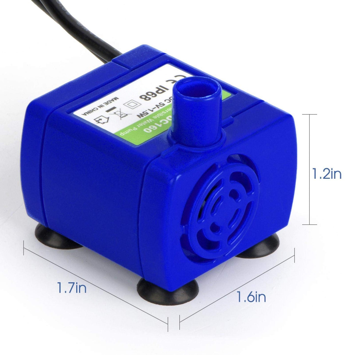 Jeanoko Bomba De Fuente De Agua Para Mascotas, Bomba de fuente de agua para gatos Bomba de agua sumergible para fuente para mascotas con bomba de cable de alimentación LED USB de 5.9 pies Fuente