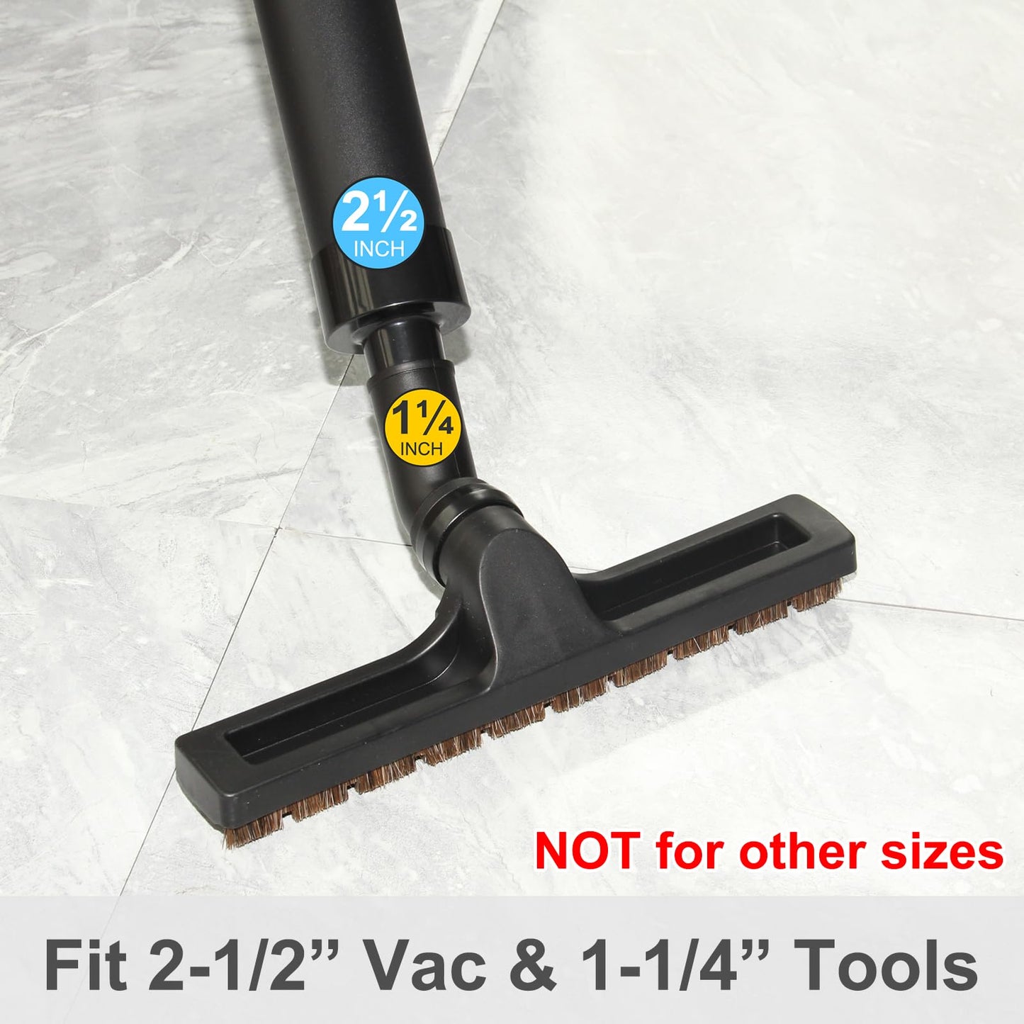 Adaptadores de Manguera Shop Vac Negro 2-1/2 Pulgadas a 1-1/4 Pulgadas Paquete de 2