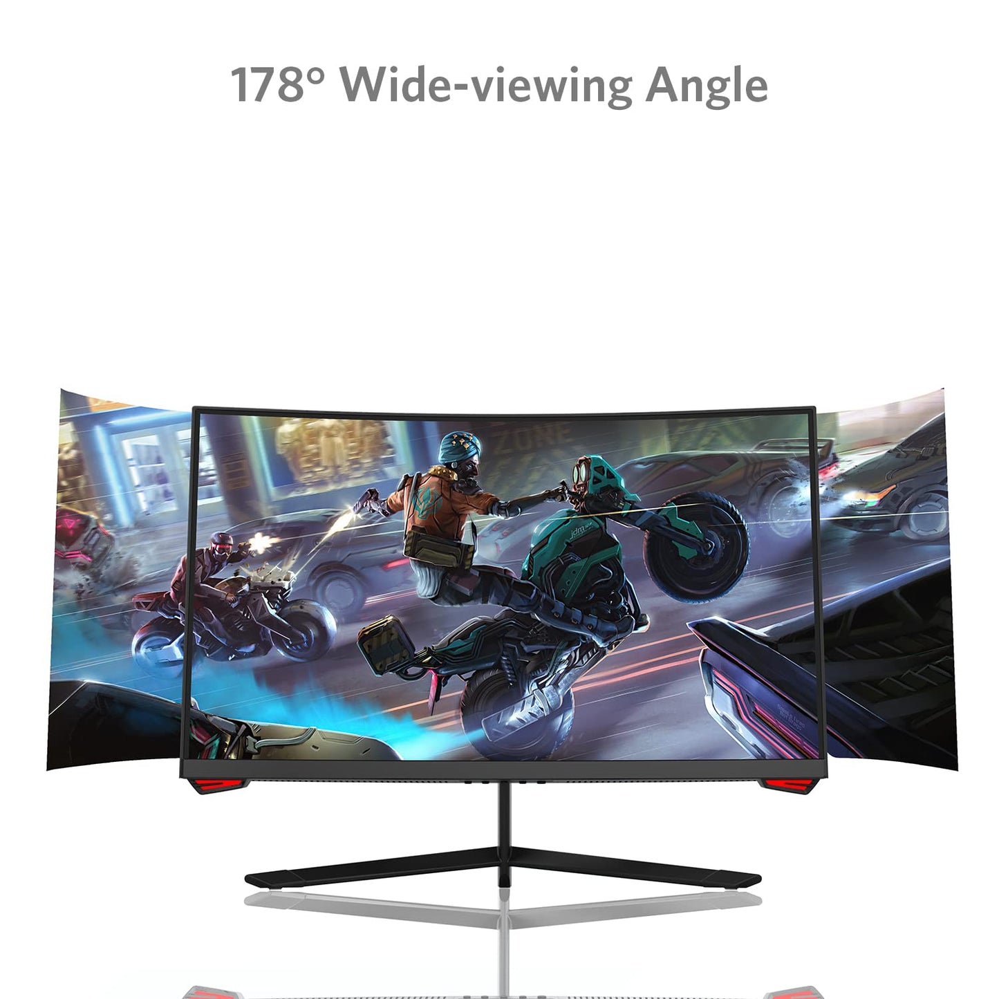 Fiodio Monitor LED Curvado de 24 Pulgadas de 144 Hz Full HD 1080P HDMI VGA, Compatible con Montaje en Pared VESA (Cable DP Incluido), 24H3G