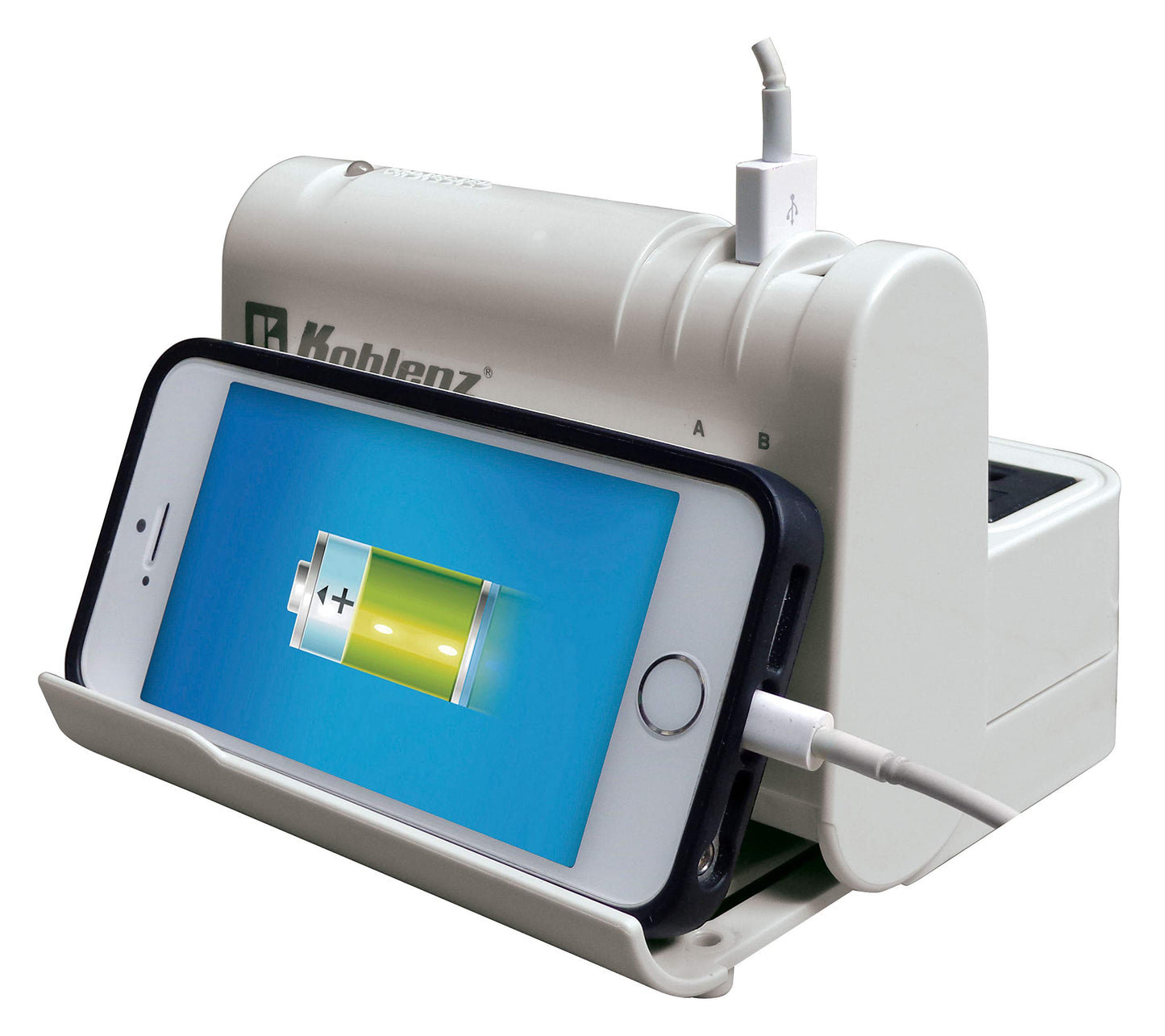 Koblenz Supresor de Picos, Estación de Carga, Multicontacto, 1100 Joules, 3 Contactos caseros y 2 Entradas USB, Oficina y Hogar, Carga y Protege tu Computadora, Celular, Cable de 90 cm (DPS-1100 USB)