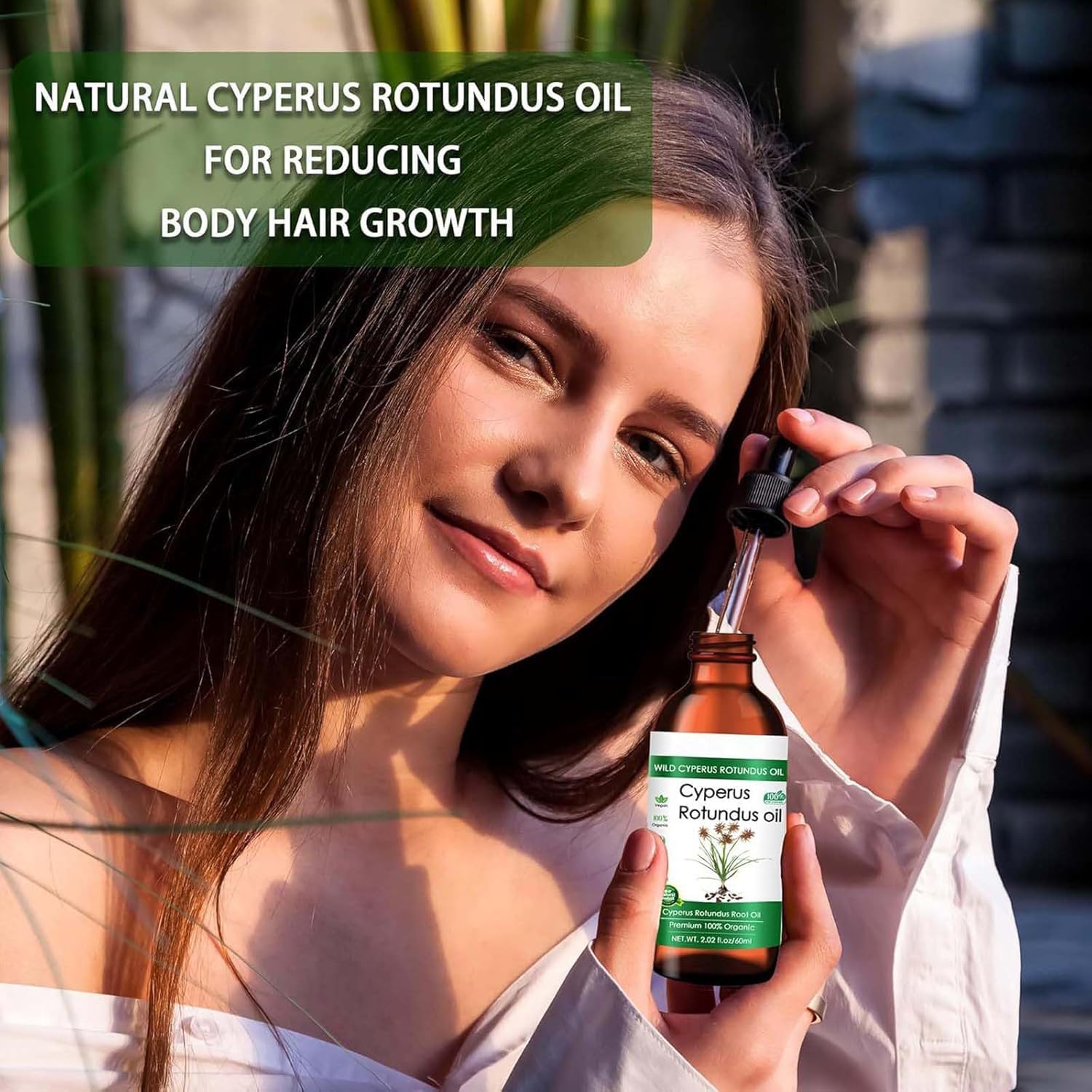 Cyperus Rotundus Oil for Hair Removal and Skin Nourishment - 100% Natural Moisturizer - 60ml - (1pcs)