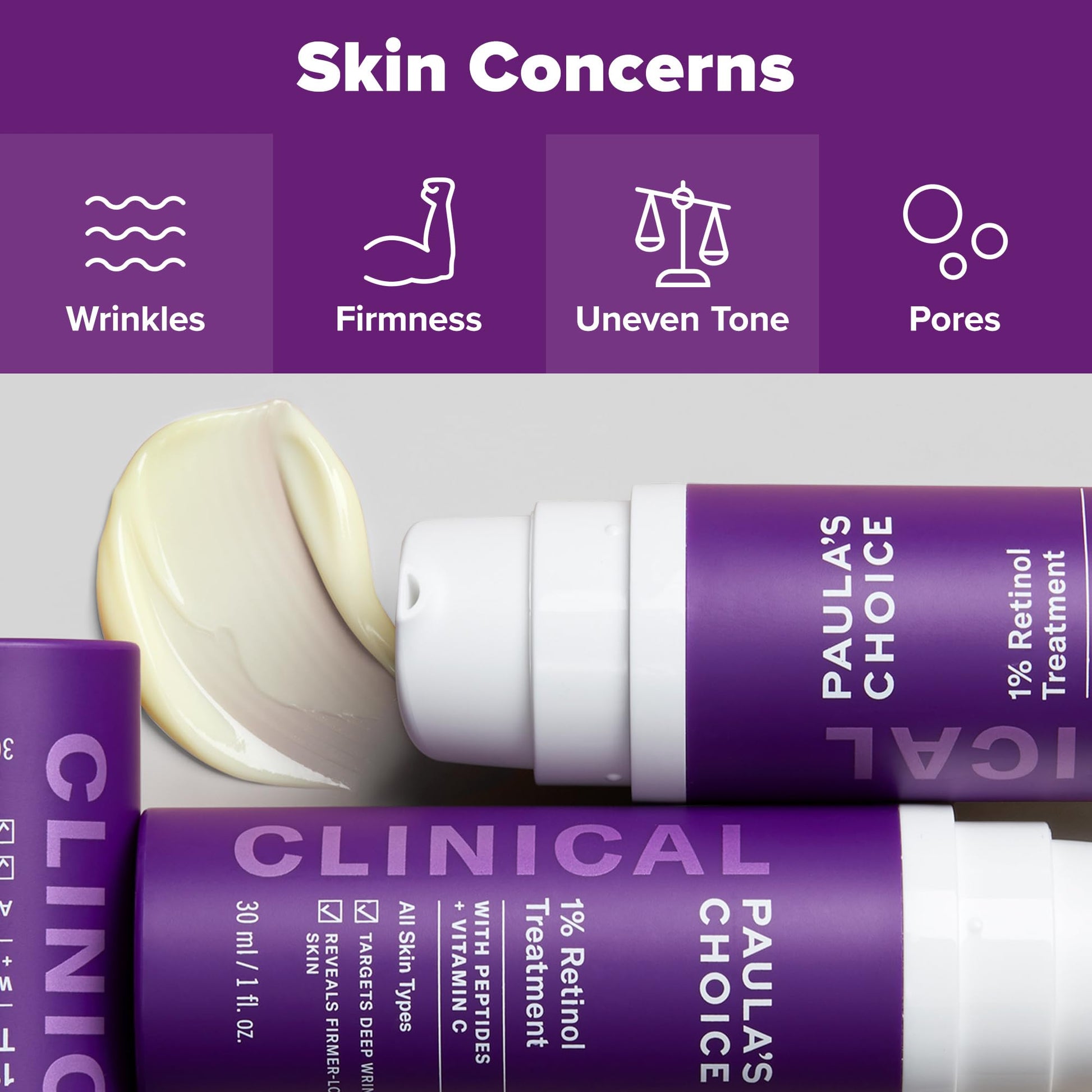 Tratamiento con Retinol 1% Paula's Choice Peptides y Vitamina C 1 oz para Arrugas Profundas