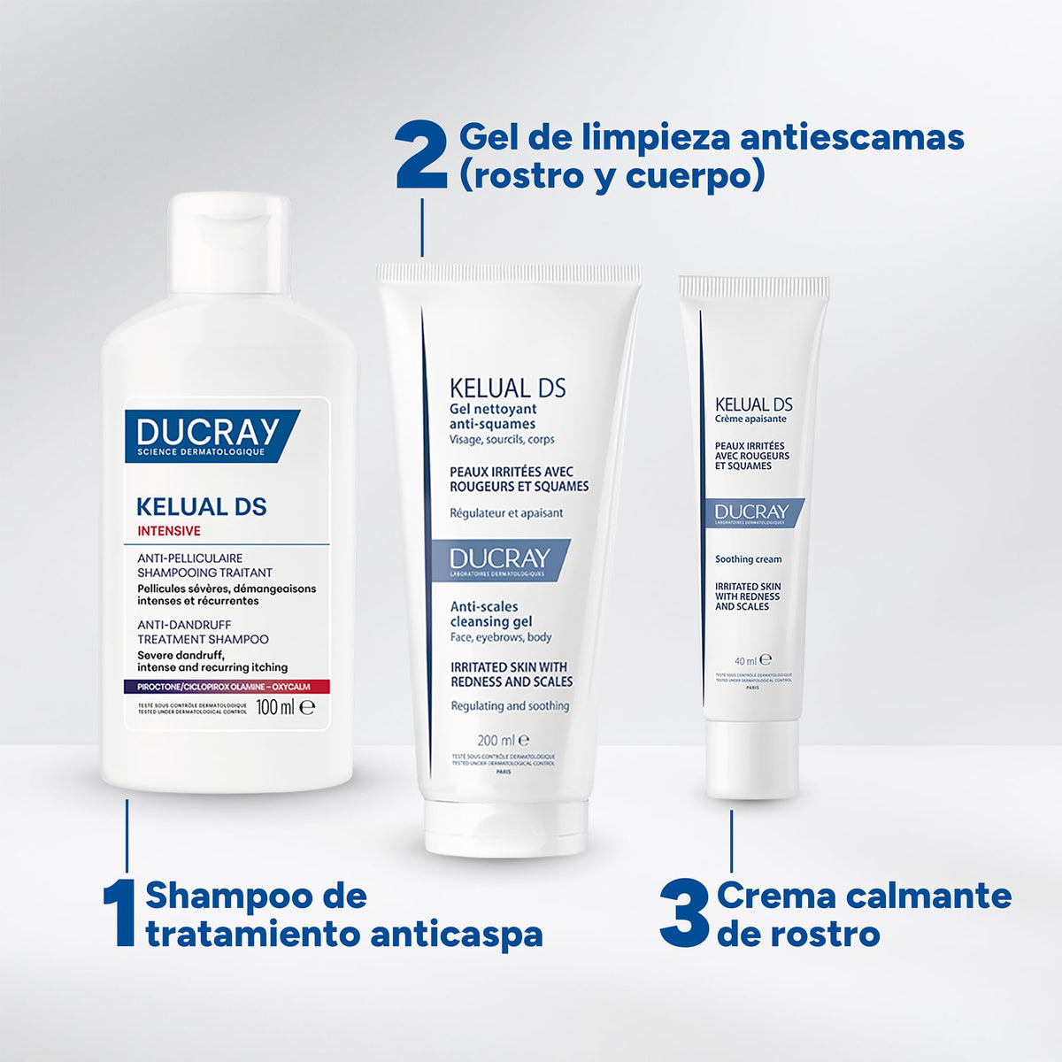Ducray Kelual DS Intensive Shampoo Anticaspa Dermatitis Seborreica, 100ml