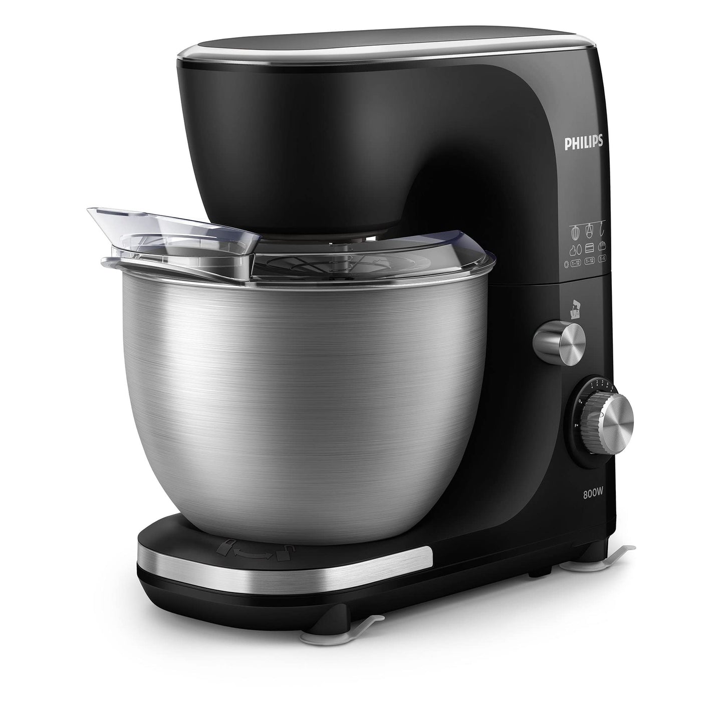 Batidora Planetaria Philips 800 Watts acero 5 Litros 12 Velocidades