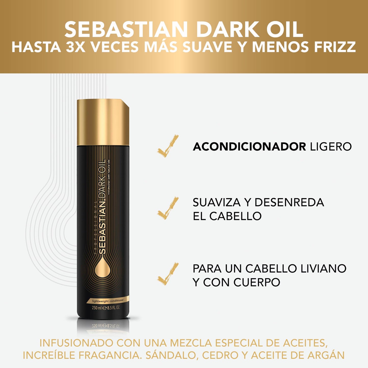 Acondicionador Sebastian Dark Oil Light 250 ml