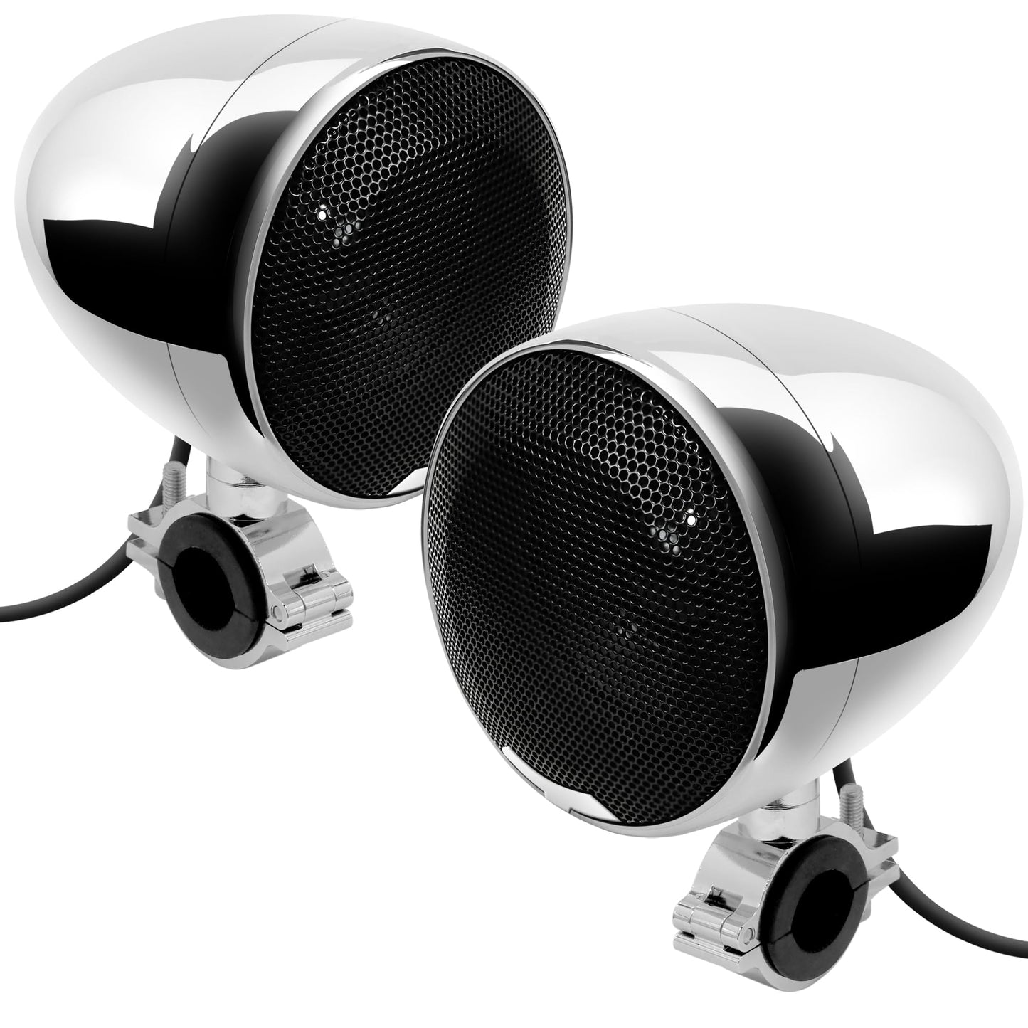 GoHawk AN4-X Amplificador Todo en uno de 2 Canales 4.5 "Altavoces estéreo Bluetooth Impermeables de Rango Completo para Motocicleta Sistema de Amplificador de Audio USB para 1-1.25" Bar Harley