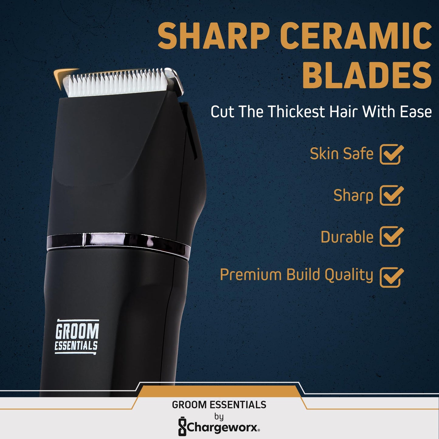 Groom Essentials - Maquinilla de afeitar eléctrica para hombre con base de carga, afeitadora de cuerpo completo en seco y húmedo, juego de afeitado con recortador de barba y nariz, instrucciones de