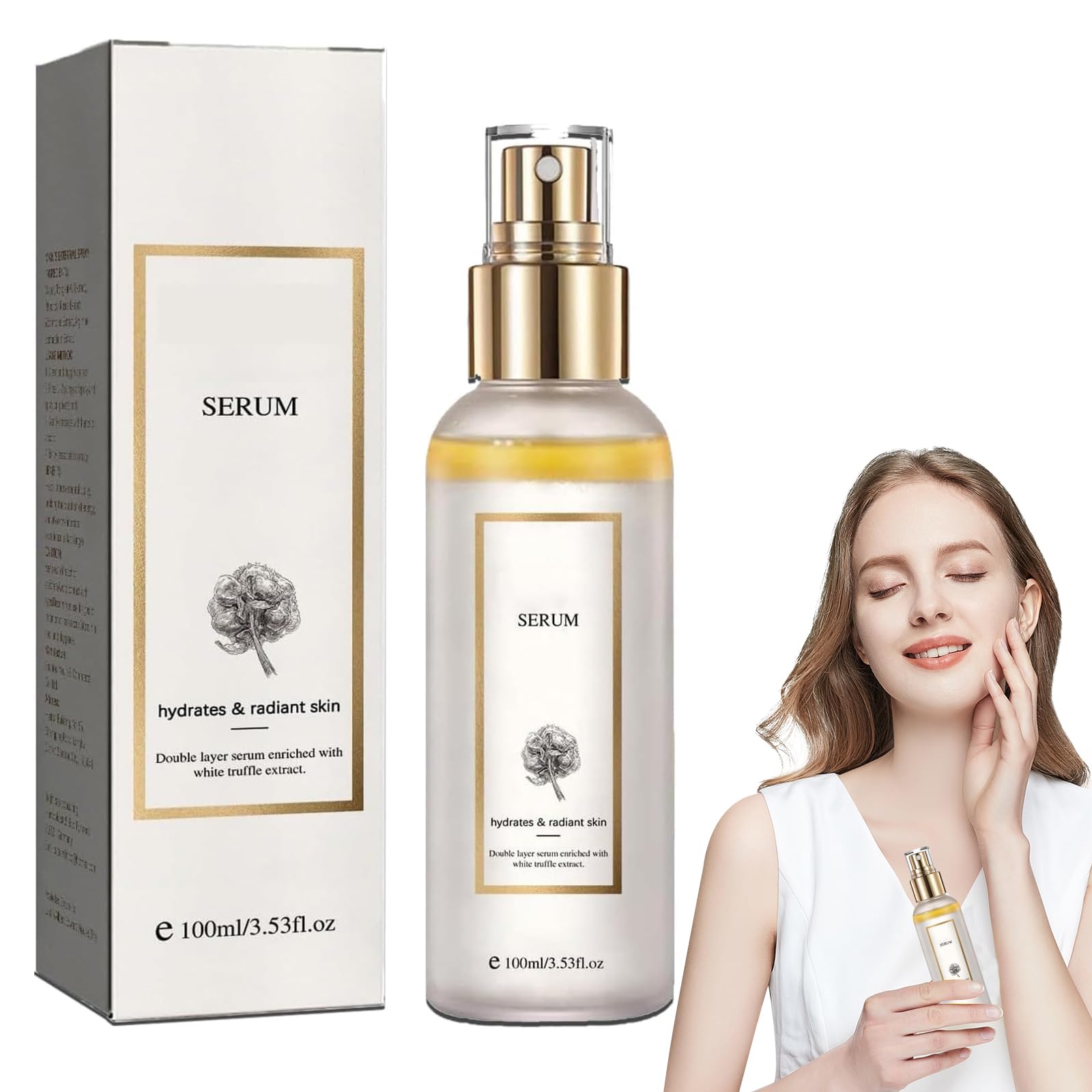 White Truffle First Spray Serum, Hydrating Facial Mist With White Truffles, Glowy Hydrating Antioxidant Serum Face Mist, Glow Serum For Radiant Skin (1PCS)