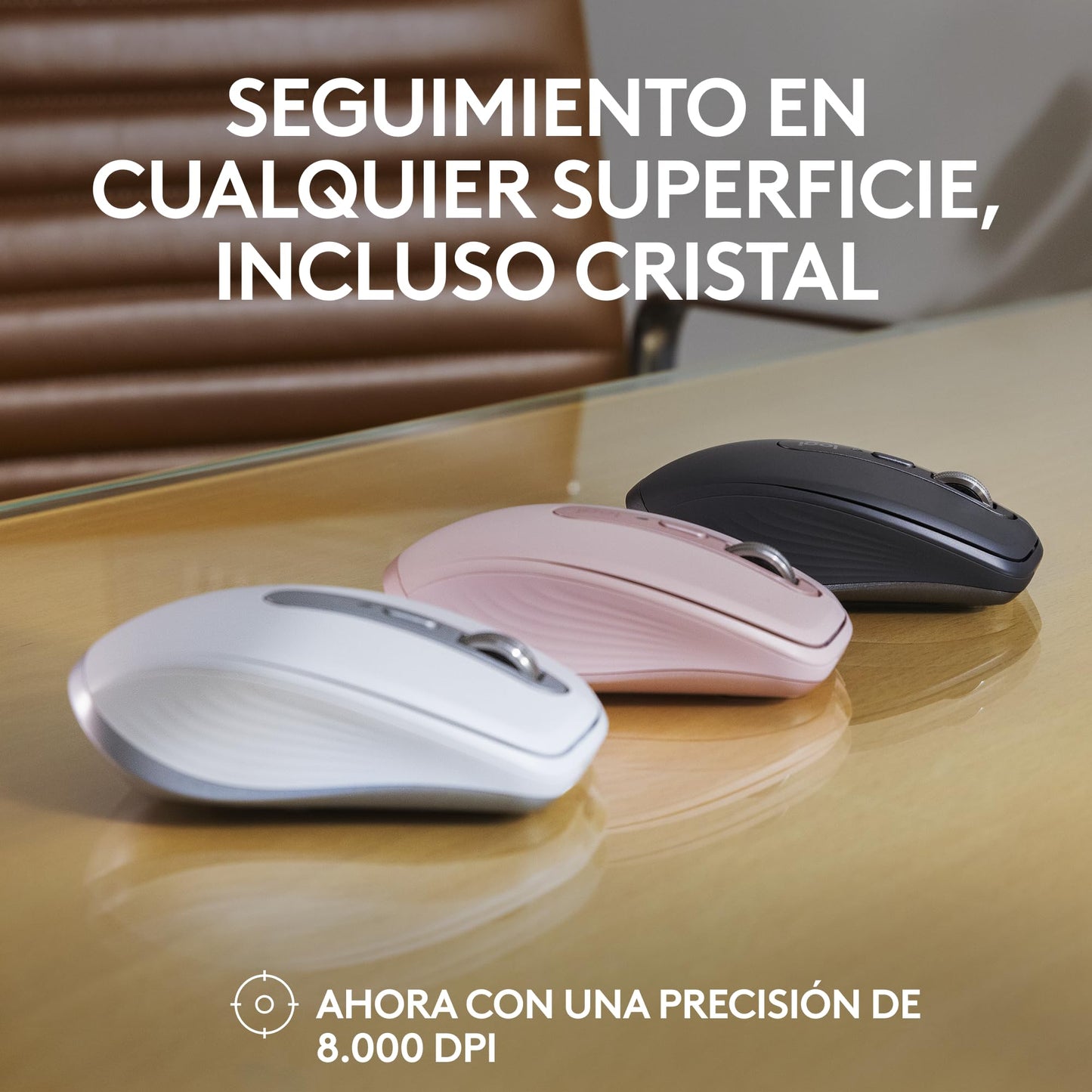 Logitech MX Anywhere 3S Compact Mouse inalámbrico, Desplazamiento Veloz en Todos Lados, dpi 8K, silencioso, Botones programables, USB C, Bluetooth, Windows PC, Linux, Chrome, Mac - Paleo Grey
