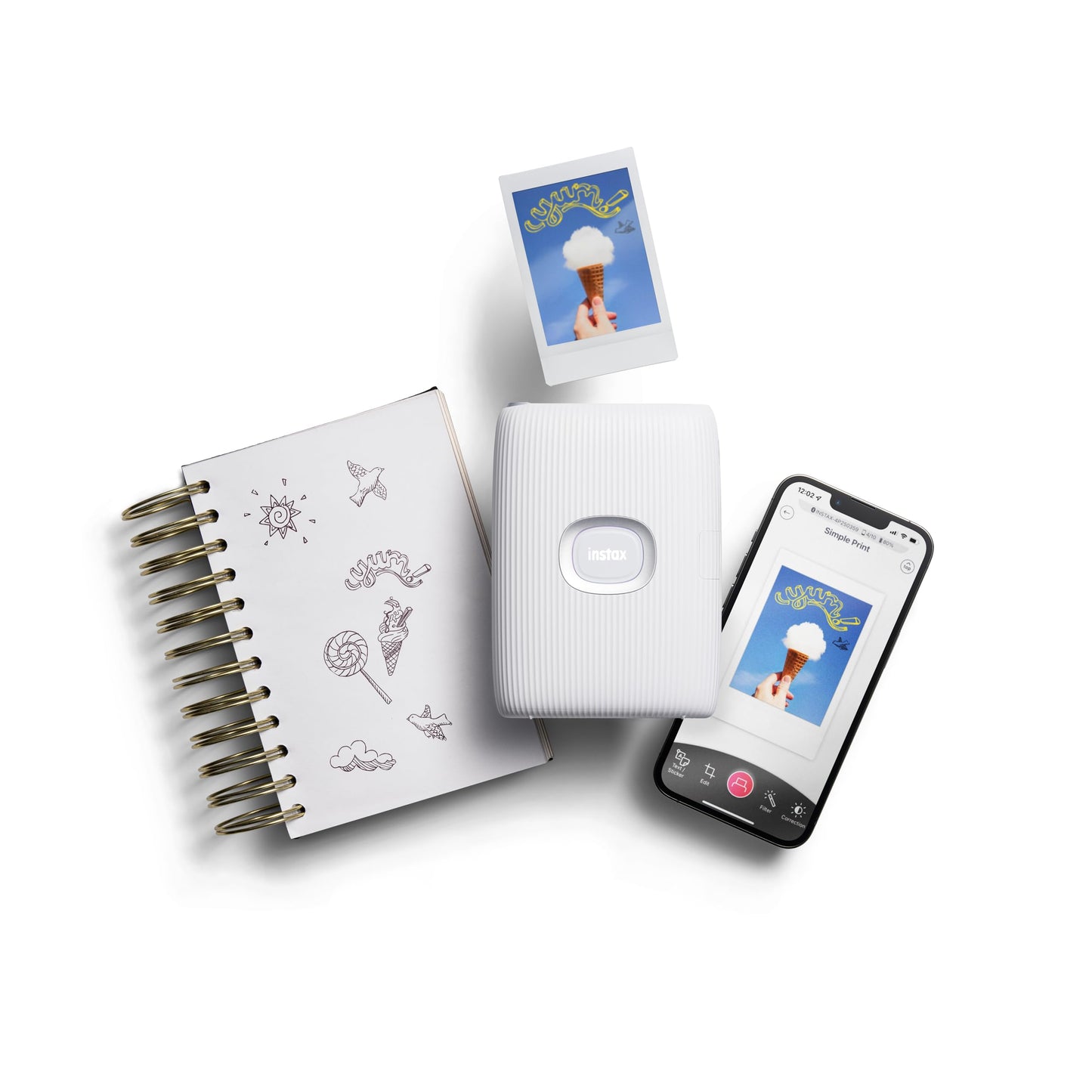 instax Impresora Fujifilm Link2 Blanca
