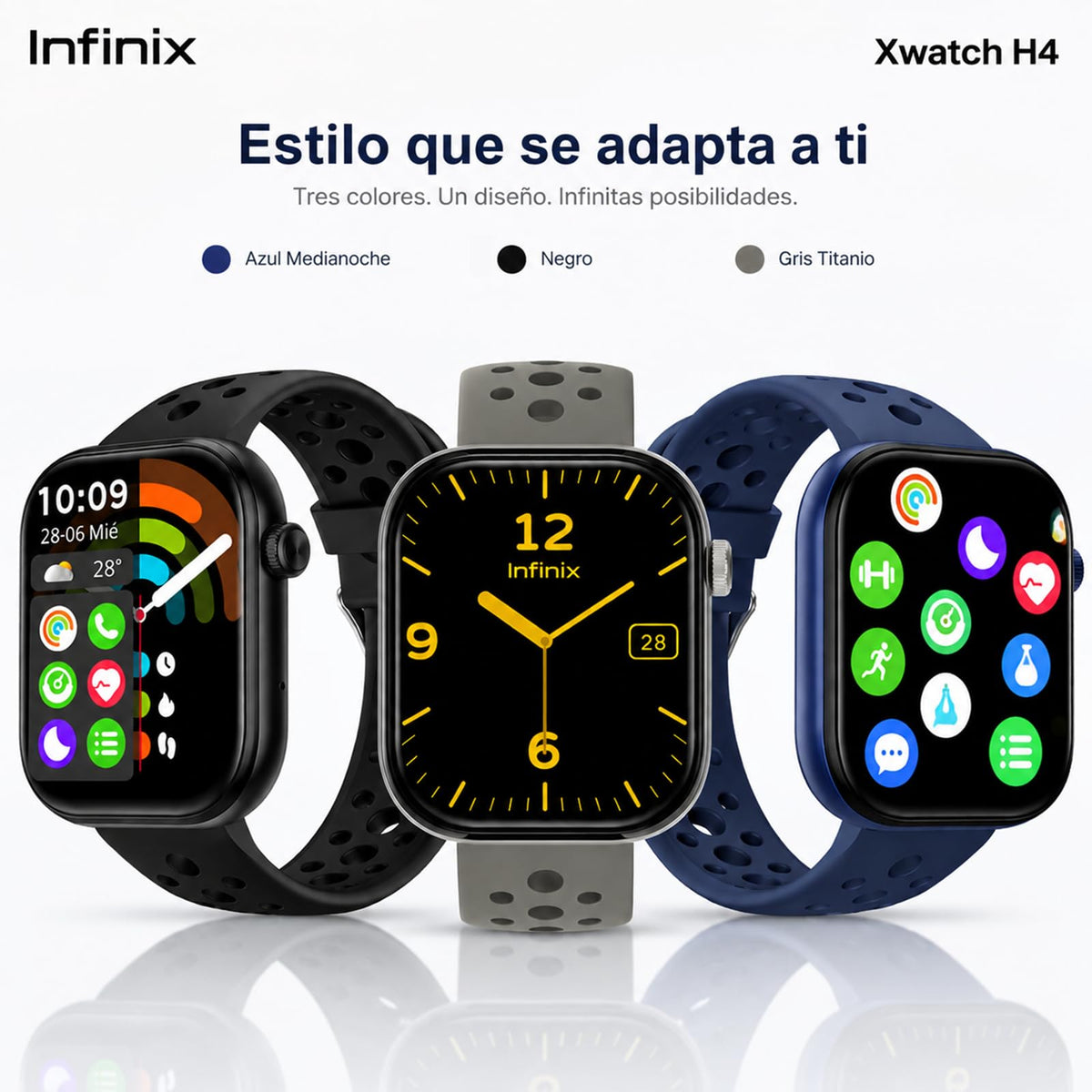 Smartwatch Infinix Xwatch H4 Azul con Llamadas Bluetooth 5.3