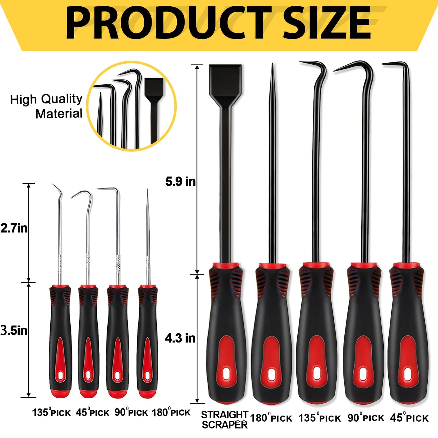 Kit de Herramientas XBVV 11 Piezas con Raspador y Magnético Telescópico para Reparación de Coche