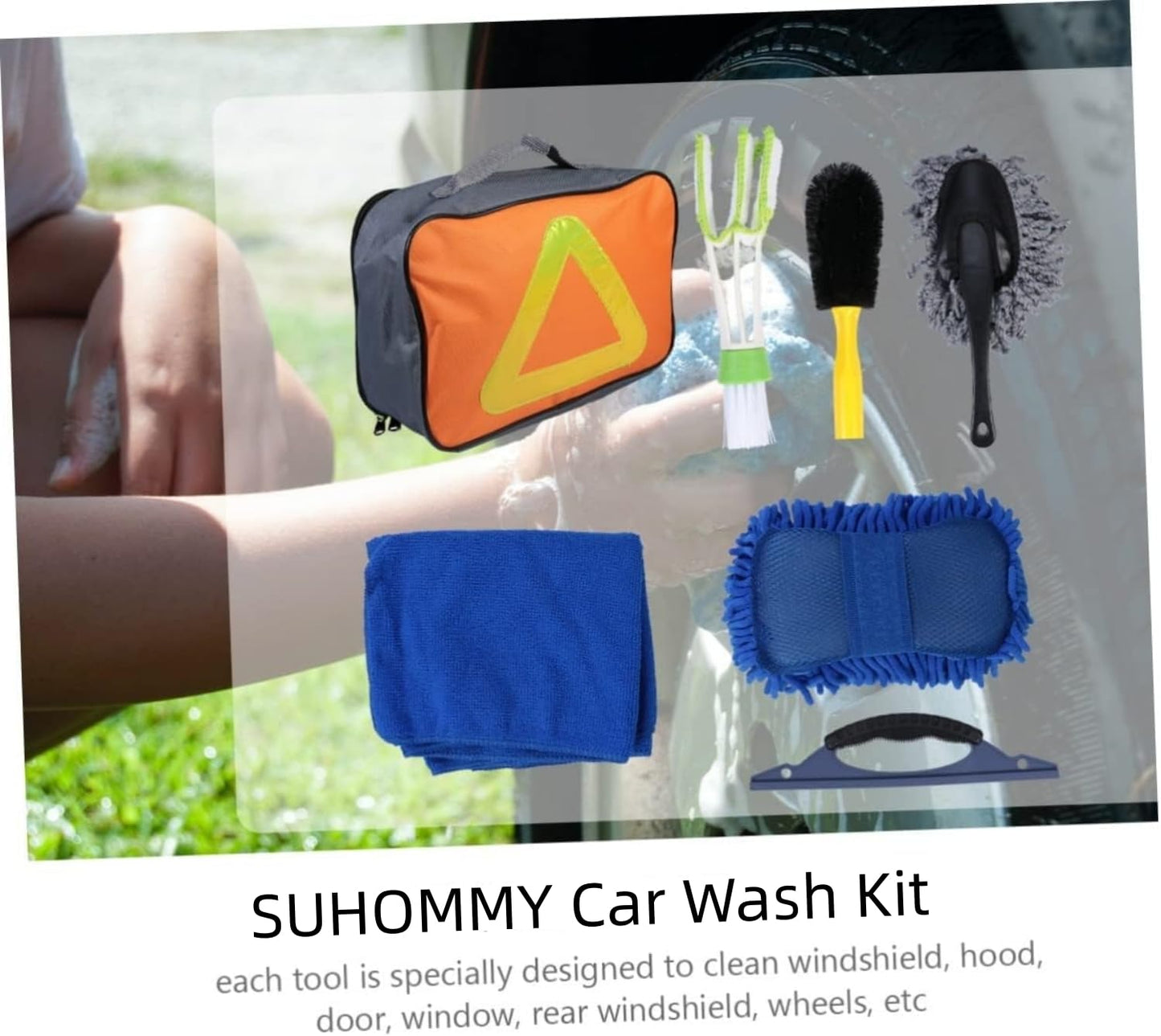 Kit Limpieza Coche SUHOMMY Auto 7 Piezas para Detailing Automóvil