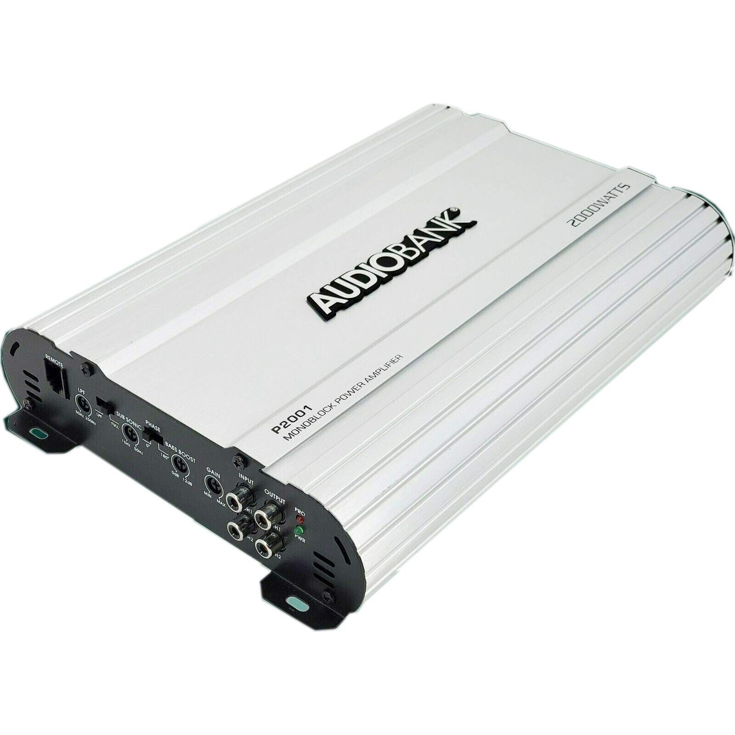Amplificador Estéreo Audiobank Monoblock 2000 Watts Aleación de Aluminio Resistente para Coche