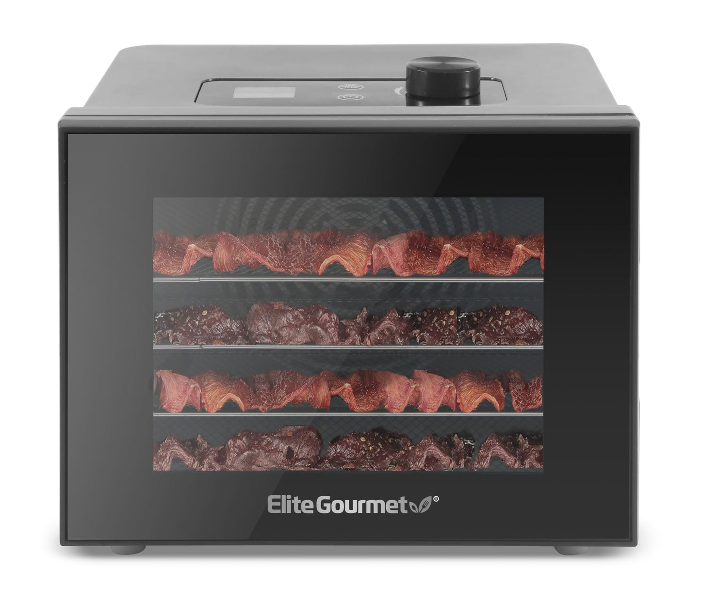Elite Gourmet Deshidratador de alimentos, bandejas de acero inoxidable, deshidratador de alimentos, controles de temperatura ajustables, hierbas cecas, frutas, verduras y aperitivos
