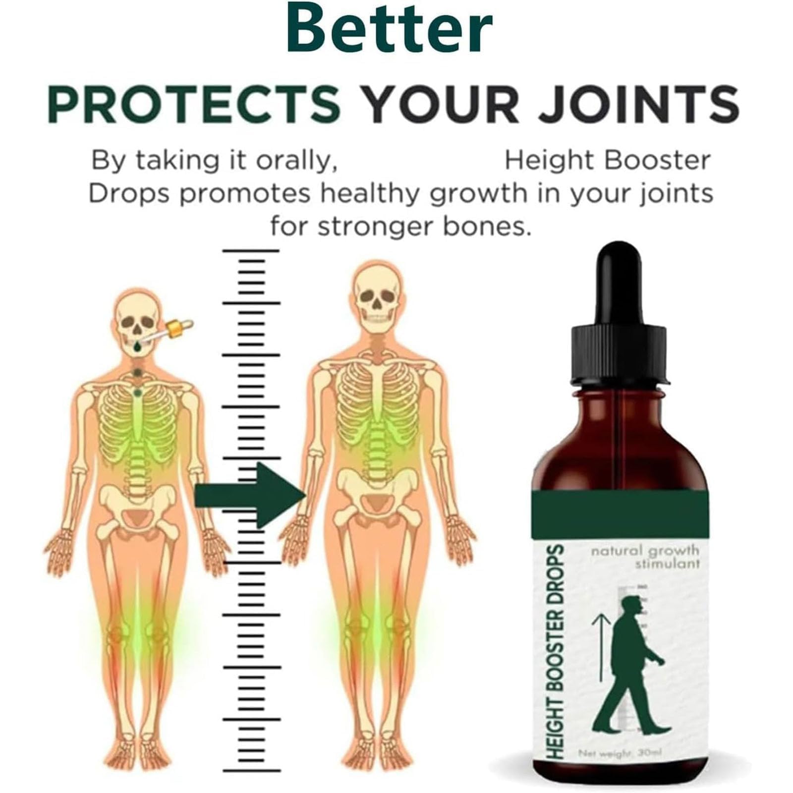 Gotas ATLION Aceite Crecimiento de Altura para el Crecimiento óseo en Adolescentes