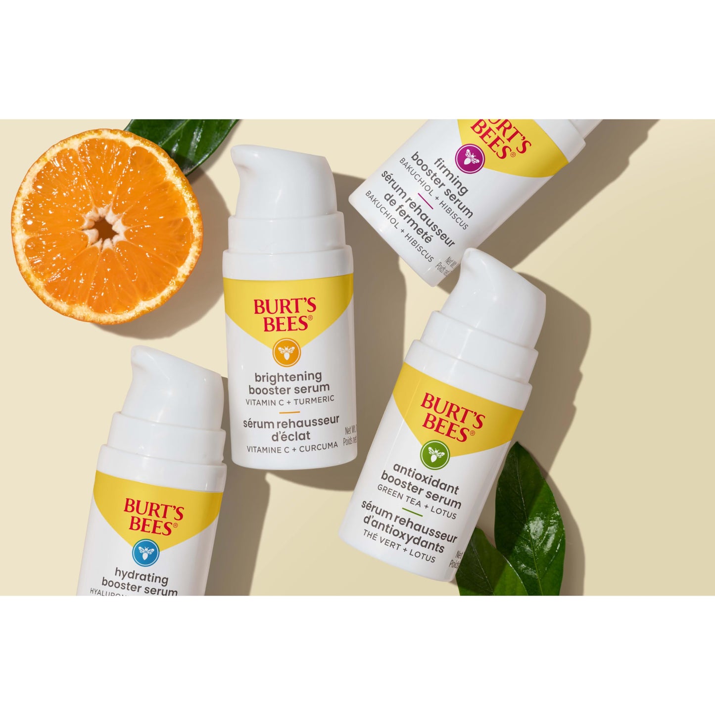 Burt's Bees Brightening Booster Serum, Vitamin C and Turmeric, 1 Ounce