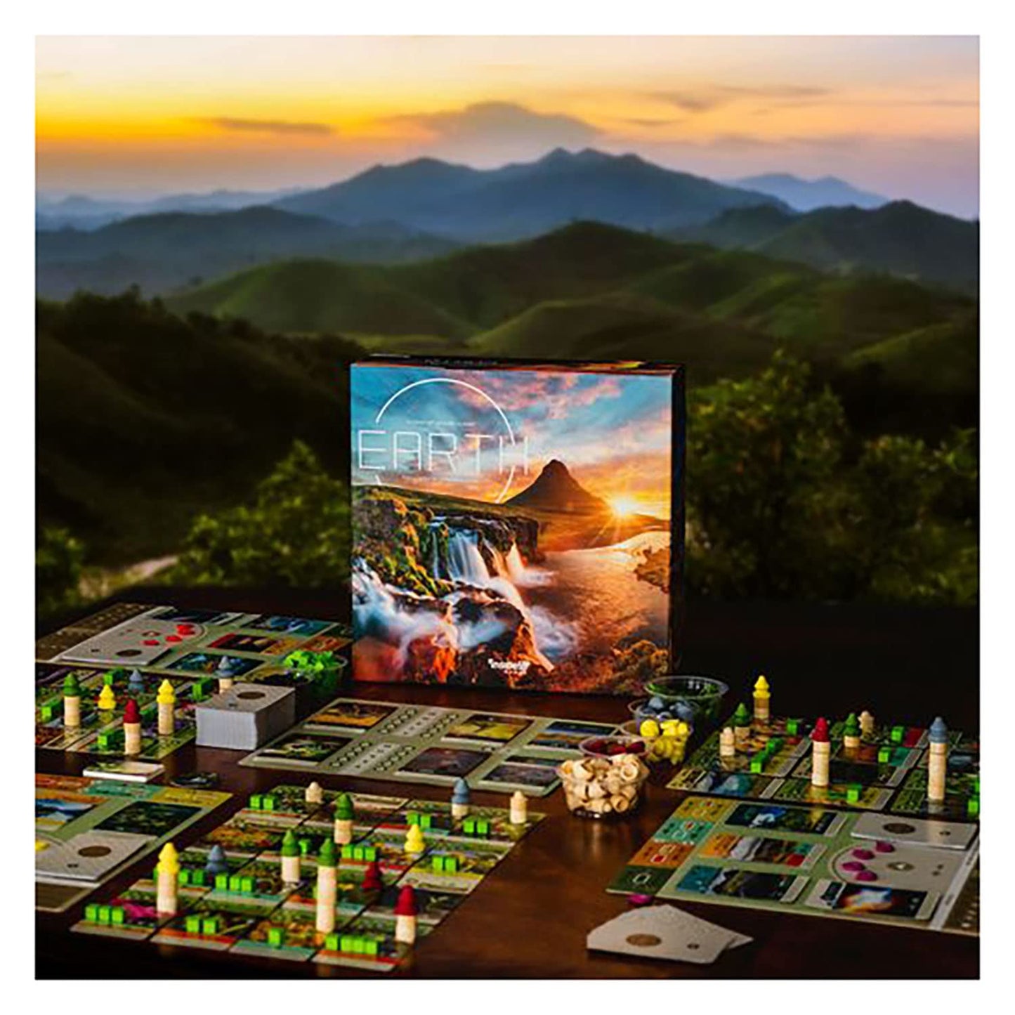 Earth - The Board Game by Inside Up Games & Maxime Tardif, Ecosystem Building, Card Drafting & Action Selecting, for 1 to 5 Players, Play Solo-Multiplayer-Teams, 45-90 Minute Playing Time