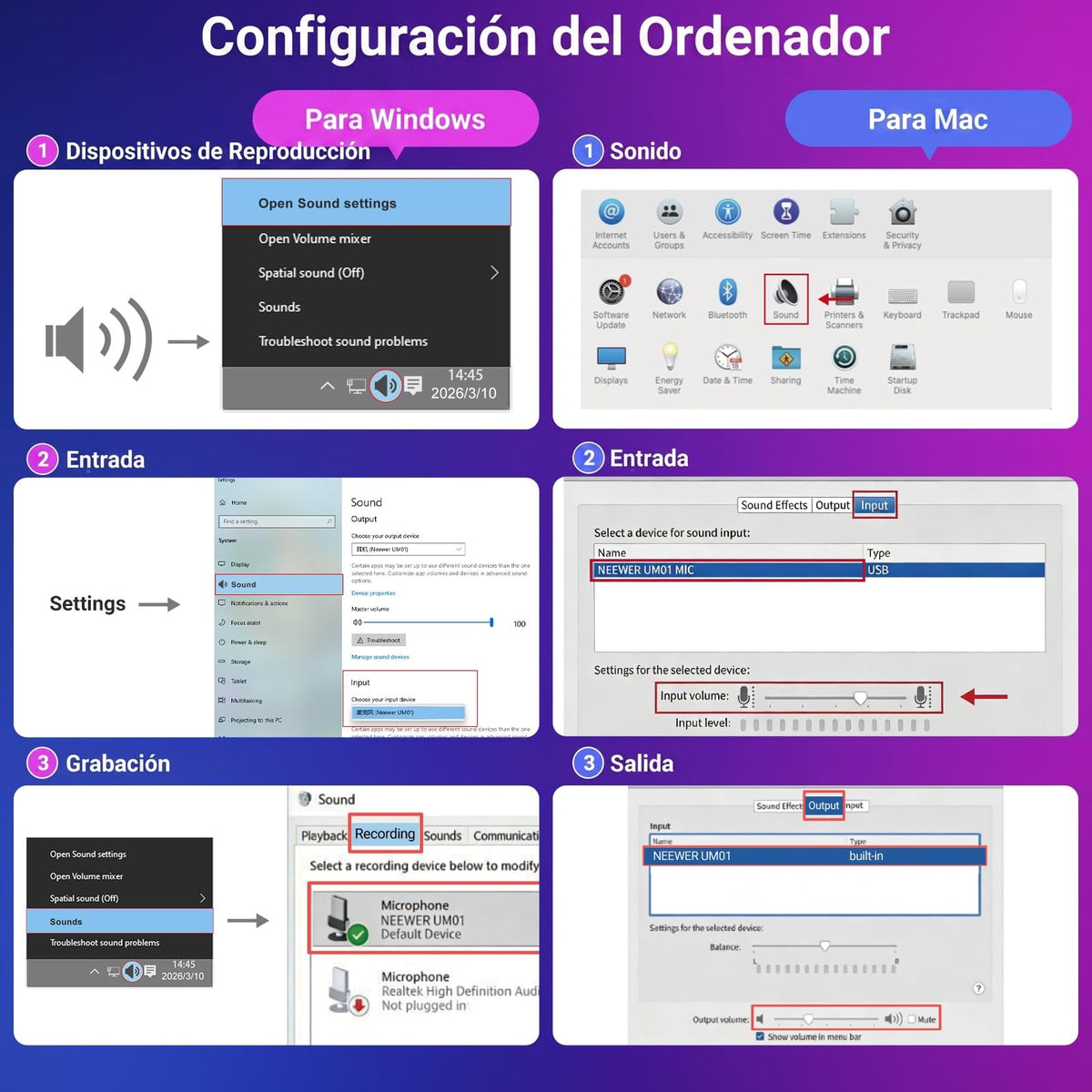 Micrófono USB Cardioide RGB NEEWER para Podcasting