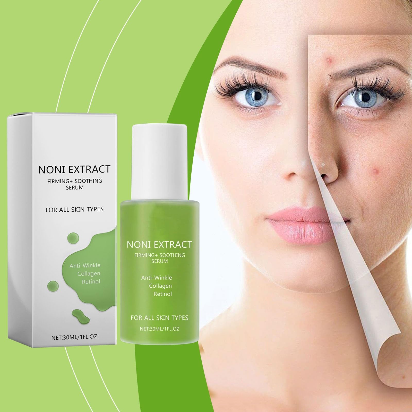 Serum Facial de Extracto de Noni para Rejuvenecer y Suavizar la Piel - Pack de 3, 30ml