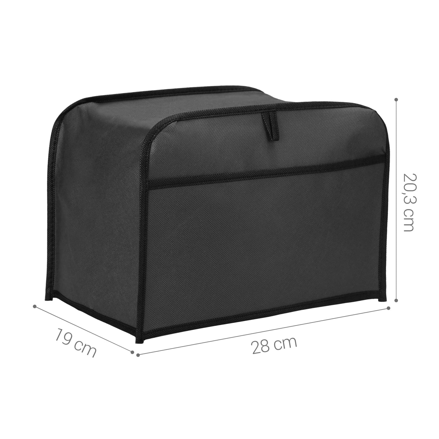 kwmobile Funda Compatible con Tostadora de 2 rebanadas - Cubierta Protectora Antipolvo para tostadora - En Gris Oscuro