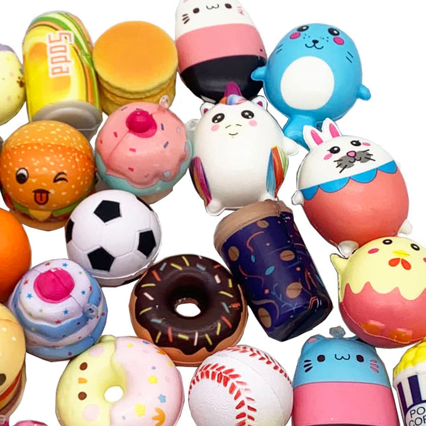 Juguetes Squishies Kawaii Suaves y Lentos Serie de Dibujos Animados con Correas