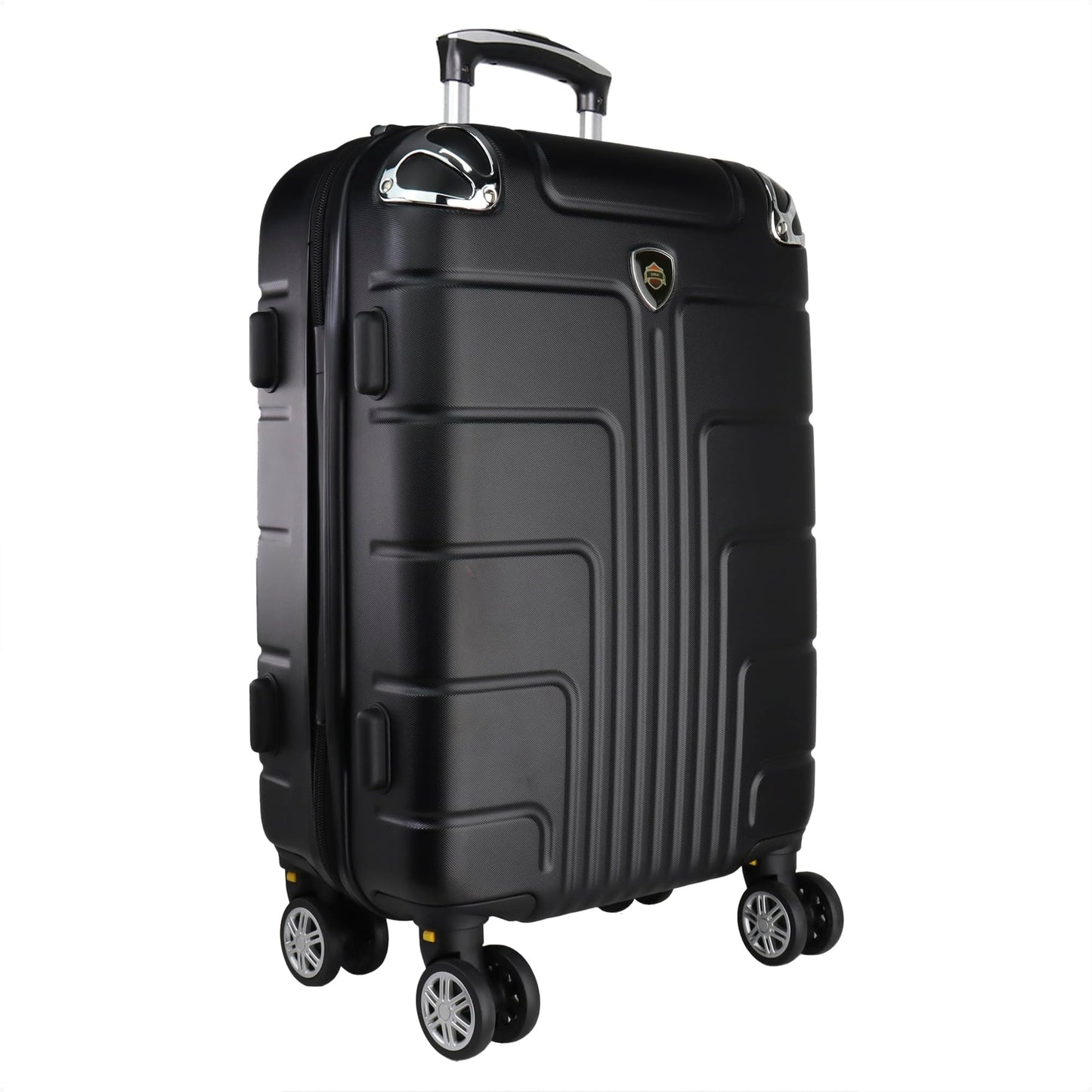 Maleta de Mano JONY Carry On Rigida Resistente Ruedas Giratorias 360 Mango Expandible ABS Candado de Seguridad (NEGRO)