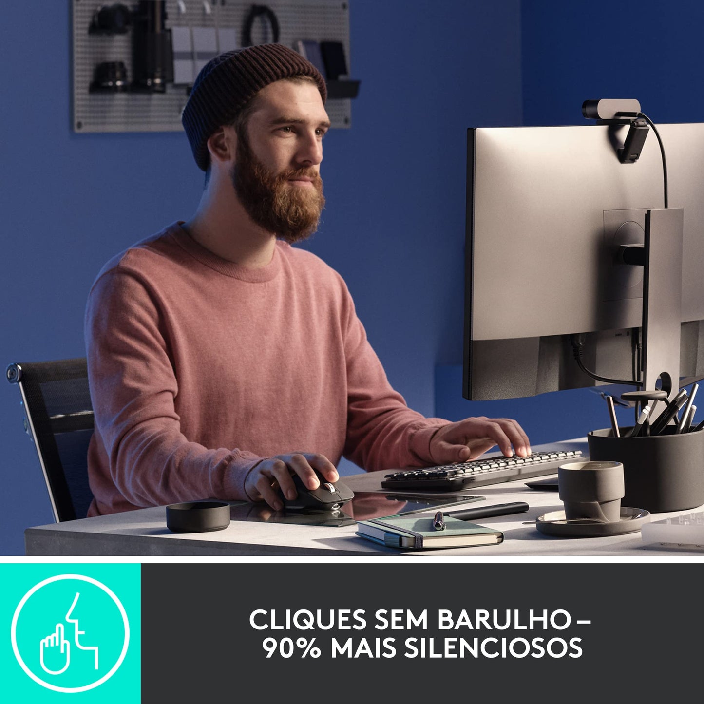 Logitech MX Master 3S Mouse Inalámbrico de Desempeño, Scrolling Ultra-rápido, 8K dpi, Seguimiento sobre Vidrio, Clics Silenciosos, USB-C, Bluetooth