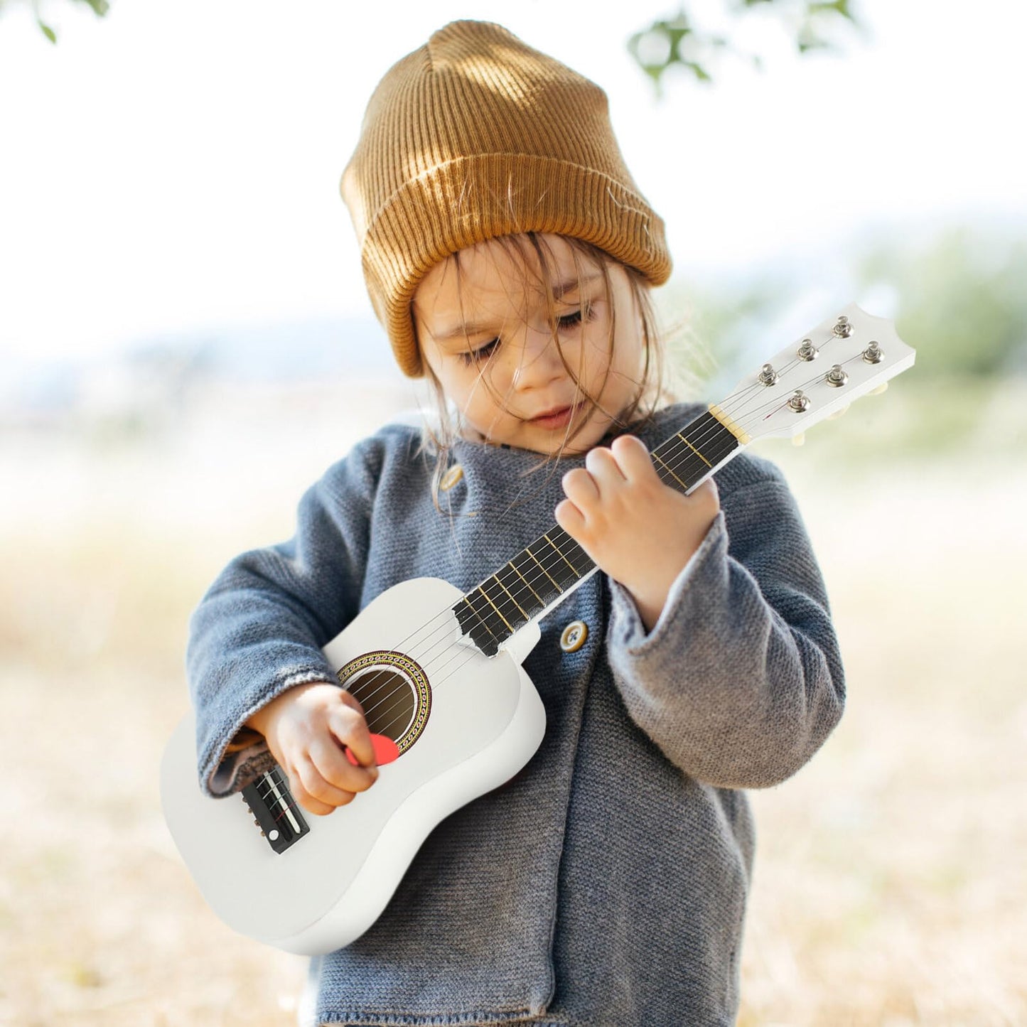 Abaodam Instrumentos Musicales Para Niños Guitarra Para Niños De 3 a 5 Años Modelos Juego Infantil Guitarra Electrica Instrumentos Musicales Ukelele Para Bambú Audio Pequeña Viajar
