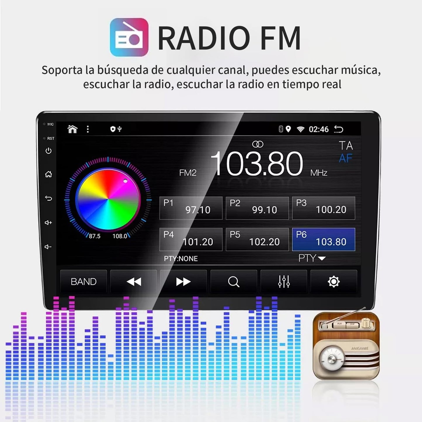 FINYQBET Estéreo para Auto Kia K3 Cerato Forte 2013-2018, Android 11 con CarPlay y Android Auto Inalámbrico, Pantalla Táctil de 9 Pulgadas, Compatible con Cámara de Reversa y Control de Volante