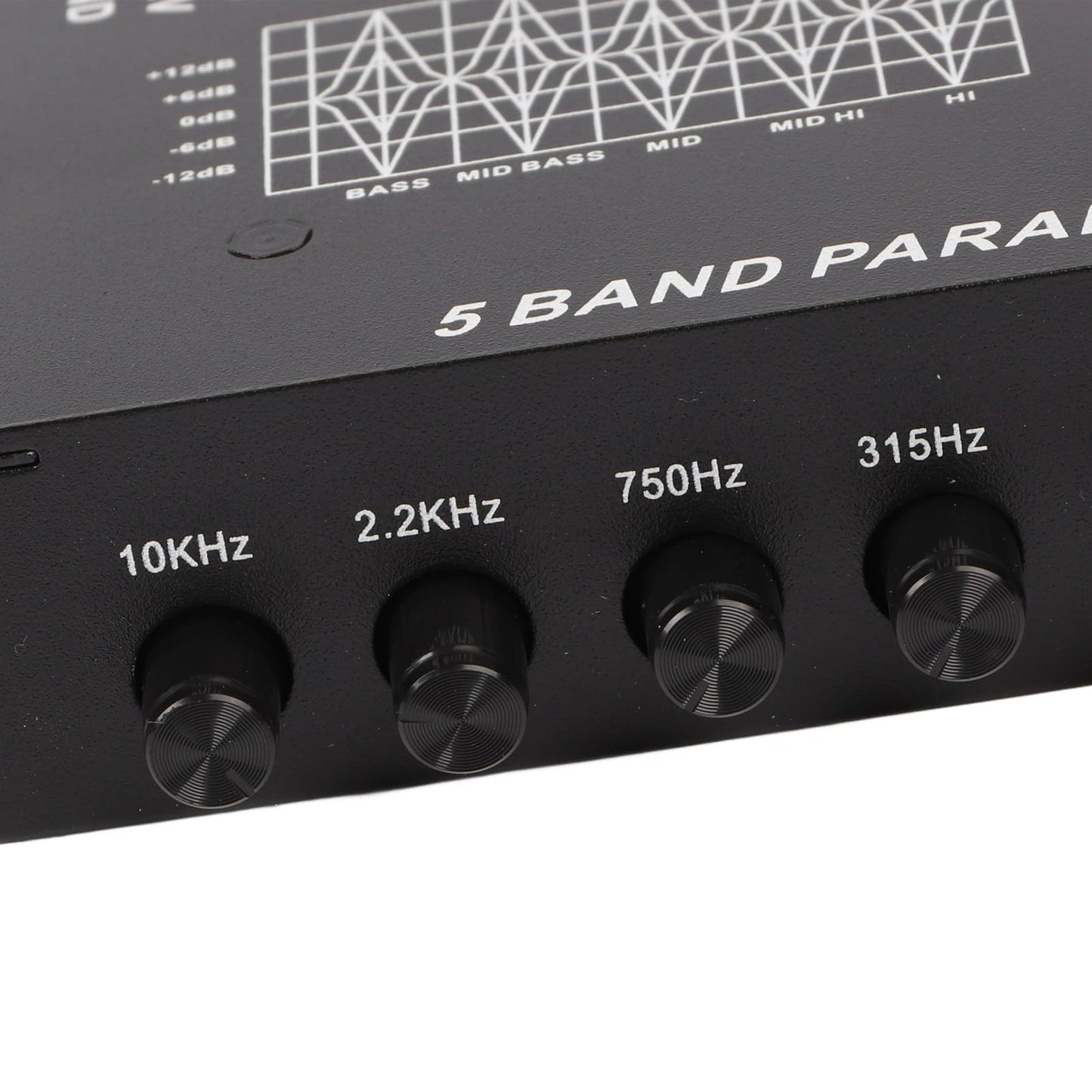 Fydun Ecualizador de Audio, Procesador de Audio Digital Ecualizadores Ajustable 5 Bandas Sintonización Precisa EQ Amplificador Crossover Ecualizador Gráfico