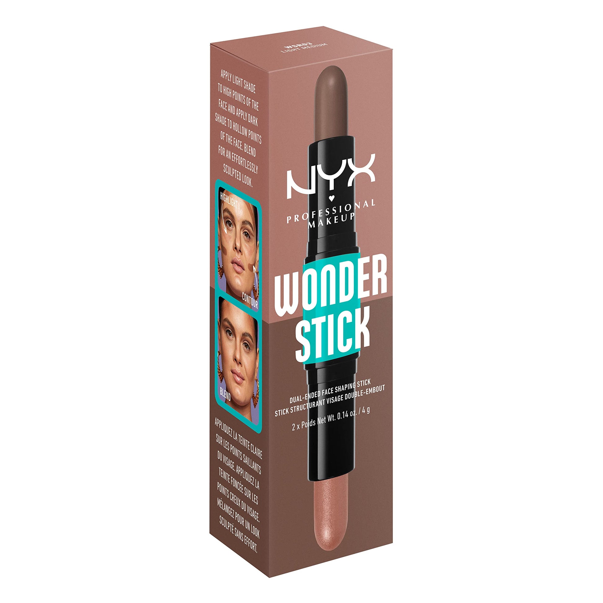 NYX Professional Makeup, Wonder Stick Contour, Contour, Light Medium