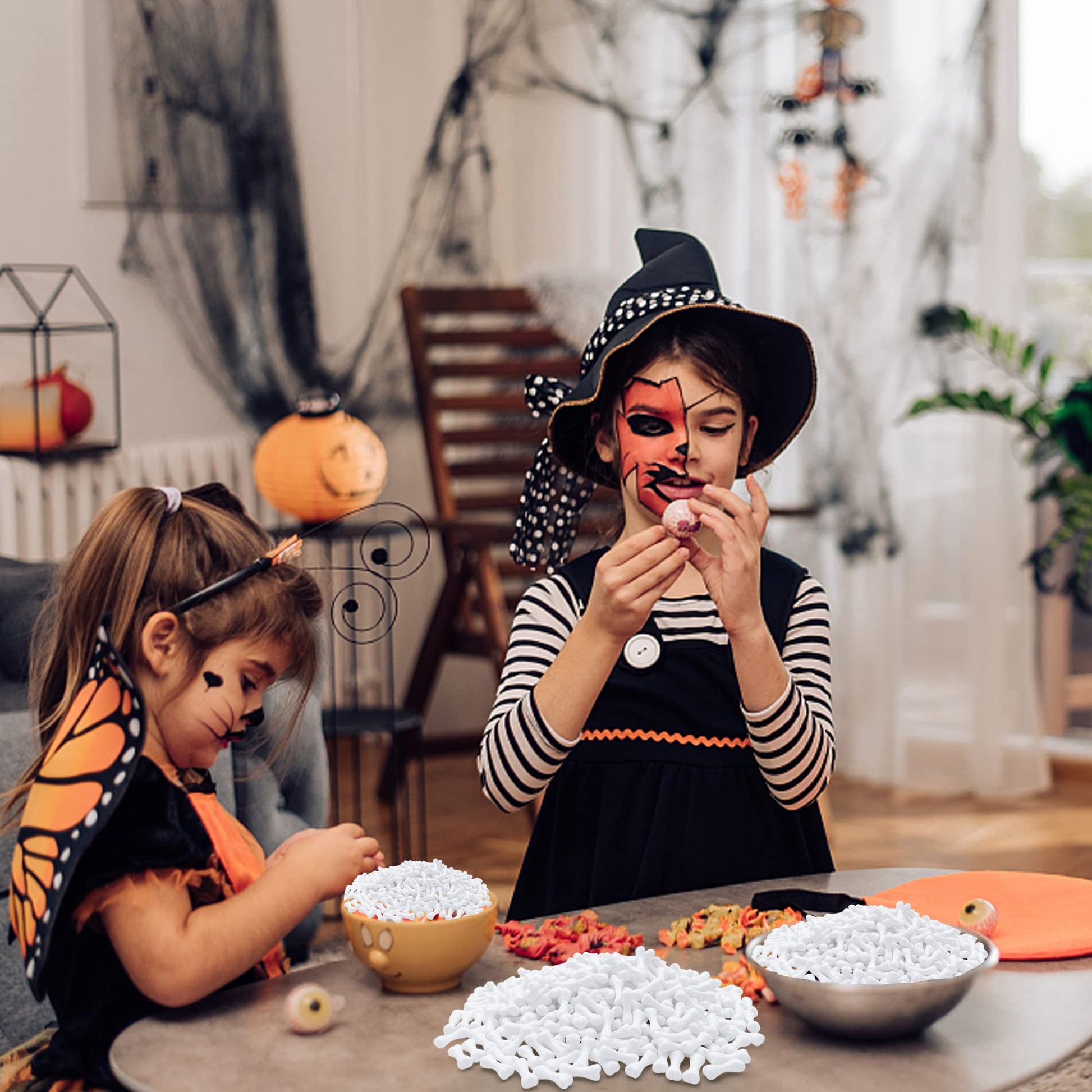 Mini Huesos XIPEGPA Blancos para Manualidades y Decoración de Esqueleto