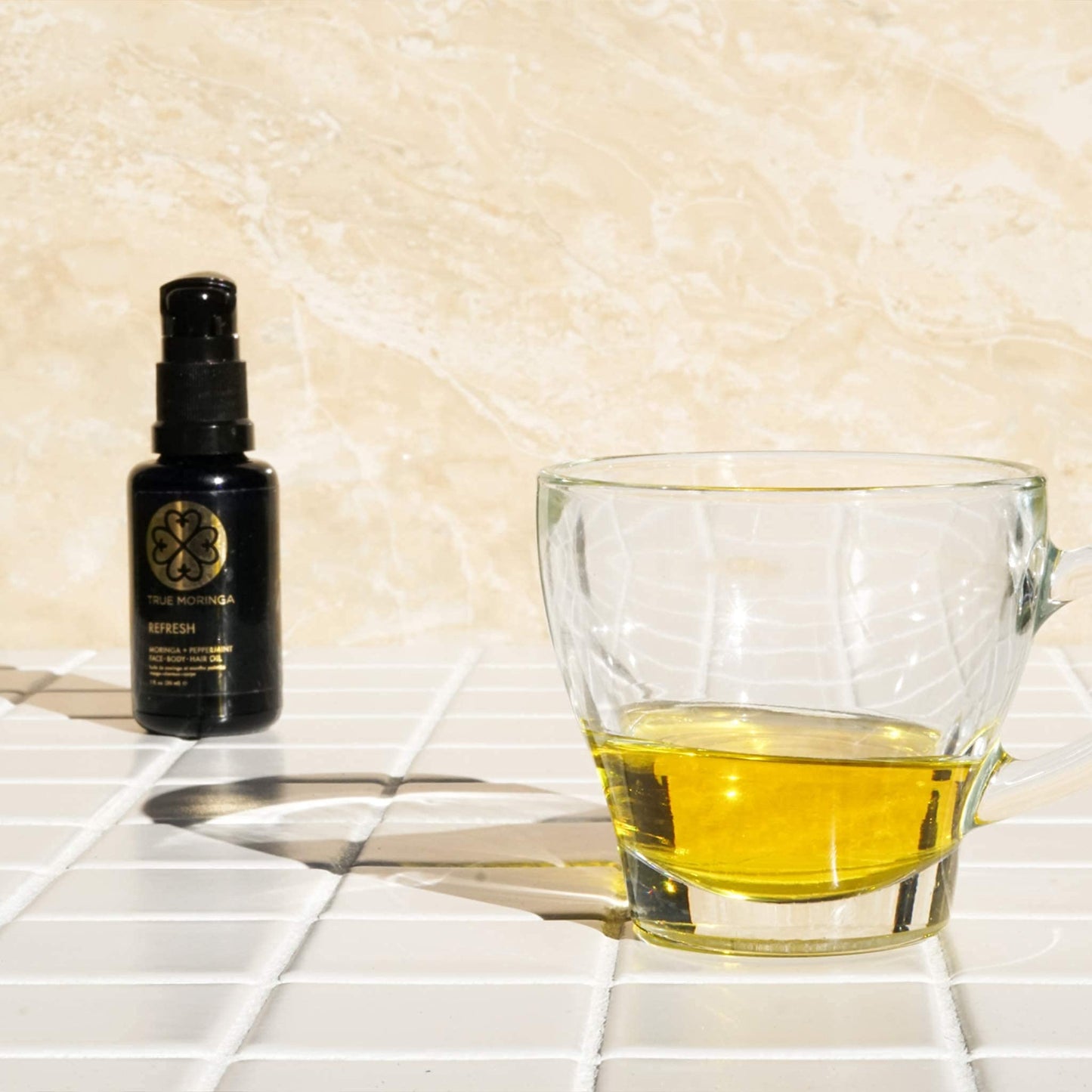 True Moringa Oil - 100% Pure Cold-Pressed Moringa Oil For Face Body & Hair (30ml) - Refresh, Peppermint