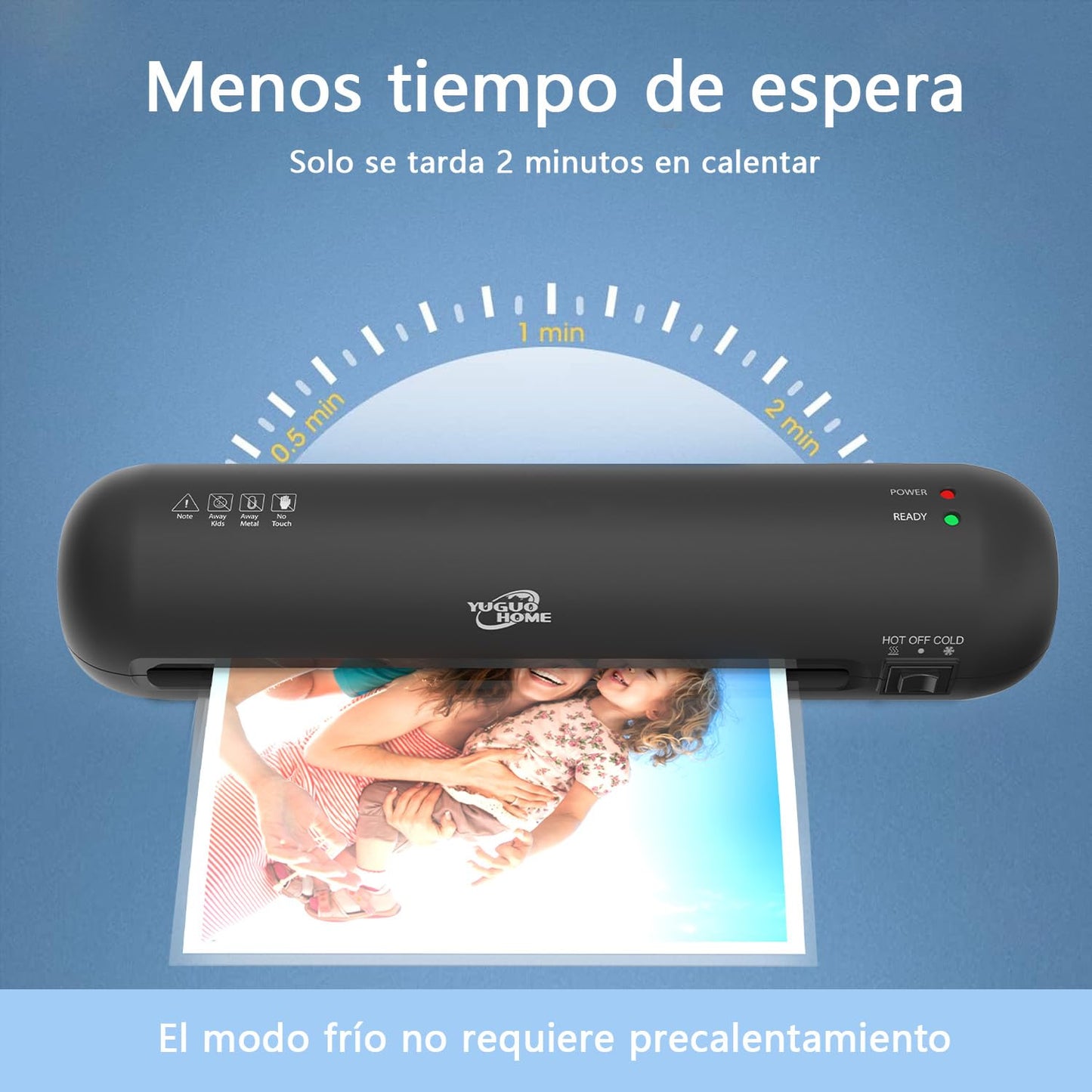 Laminadora Enmicadora Térmica+Cortador de Papel+300 Hojas Laminadoras, Laminador Térmico Personal con Recortadora de Papel y Redondeadora de Esquinas para Casa y Oficina