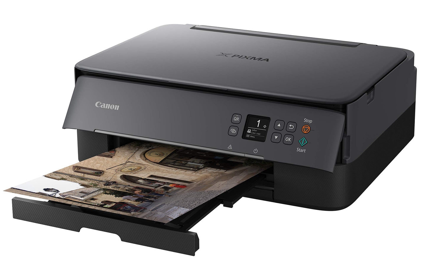 Canon TS5320 Impresora inalámbrica Todo en uno, escáner, copiadora con AirPrint, Negro, Amazon Dash Replenishment Ready