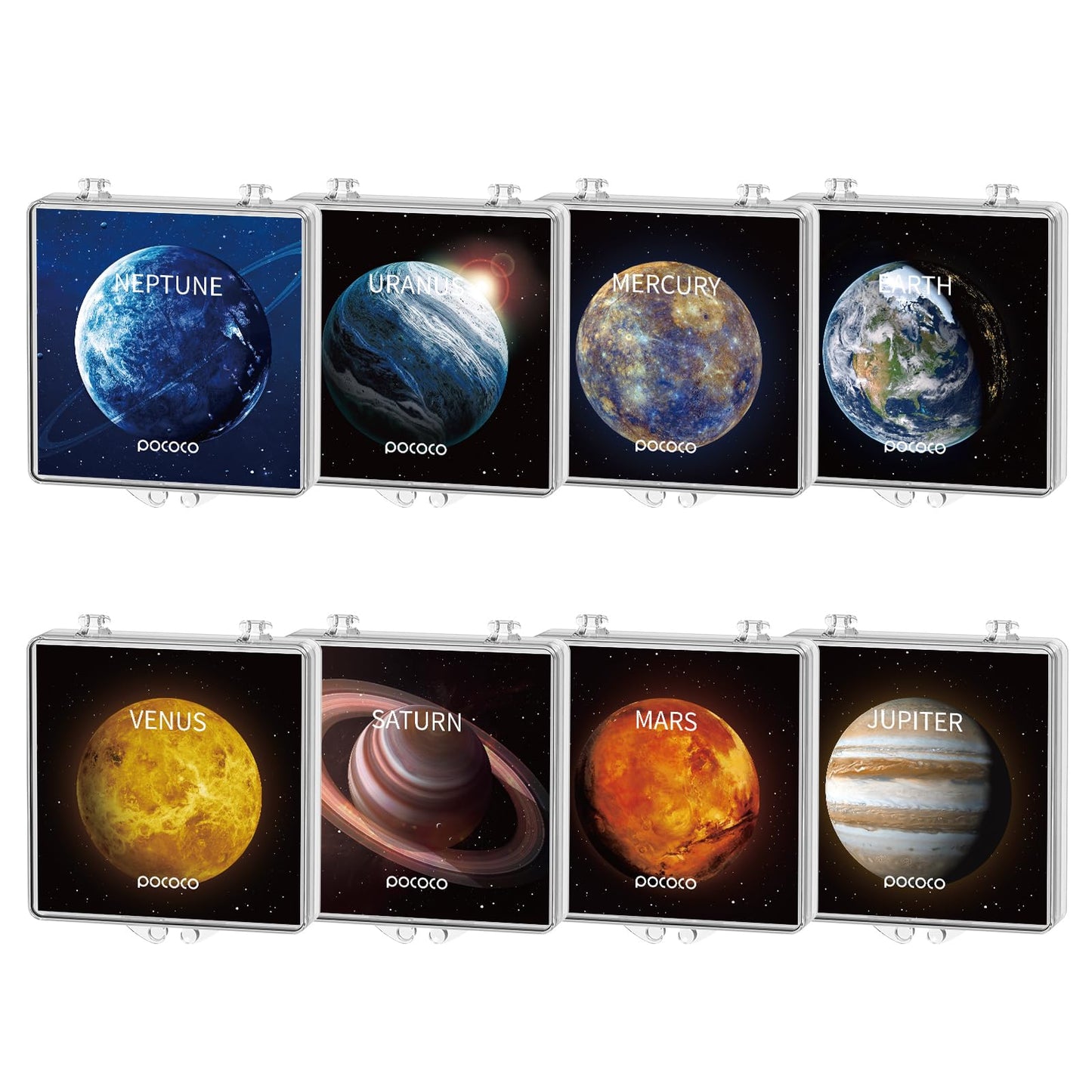 Discos Realistas Solar System - Discos para el Proyector de Estrellas POCOCO Galaxy Lite Home Planetarium, 8 Piezas, Ultra HD 5k (8 Discos)