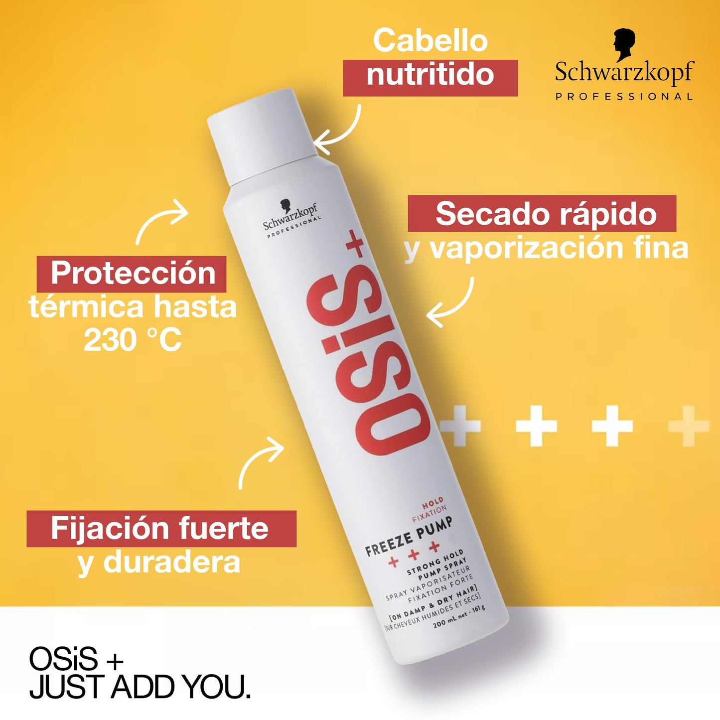 Laca OSIS Fijación Fuerte Secado Rápido Protección Térmica