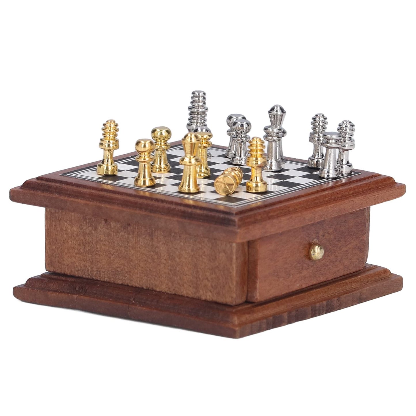 Juego de Mesa de ajedrez, Juego de ajedrez en Miniatura Mini colección de decoración Exquisita para el hogar