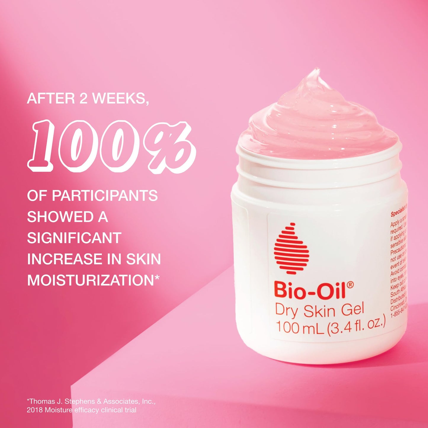 Bio-Oil Dry Skin Gel, Face and Body Moisturizer, Fast Absorbing Hydration, with Soothing Emollients and Vitamin B3, Non-Comedogenic, 3.4 oz