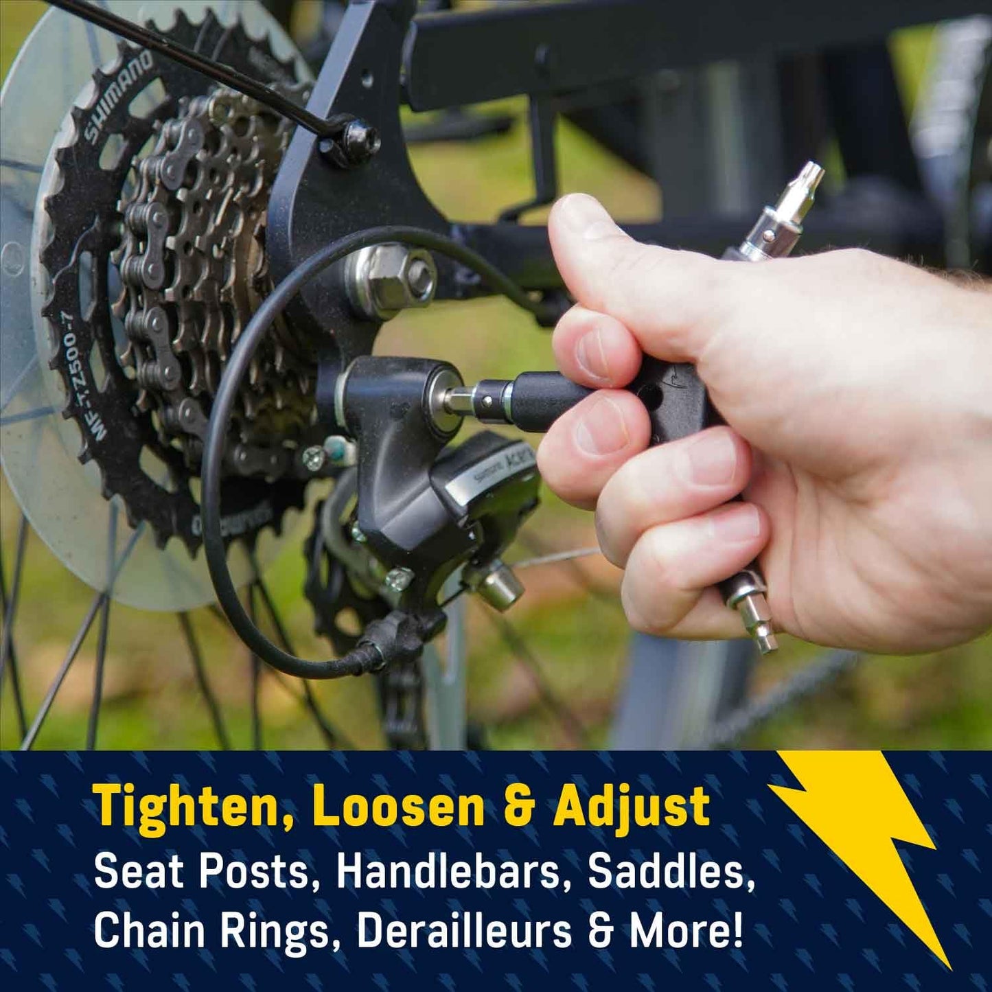 Herramienta de Mantenimiento para Bicicletas White Lightning Blanco 6 en 1