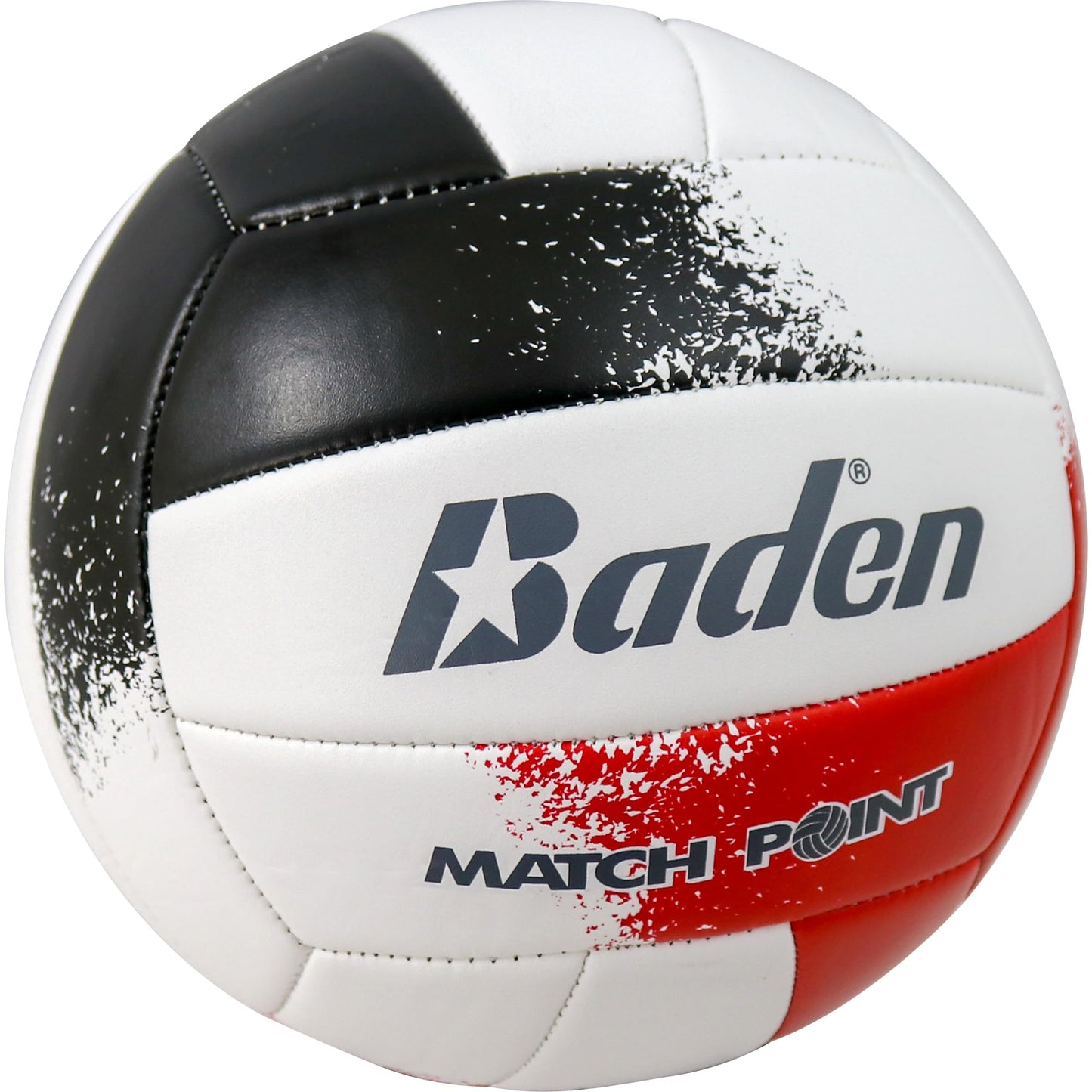 Baden MatchPoint - Balón de Voleibol, Rojo/Blanco/Negro, Talla 5