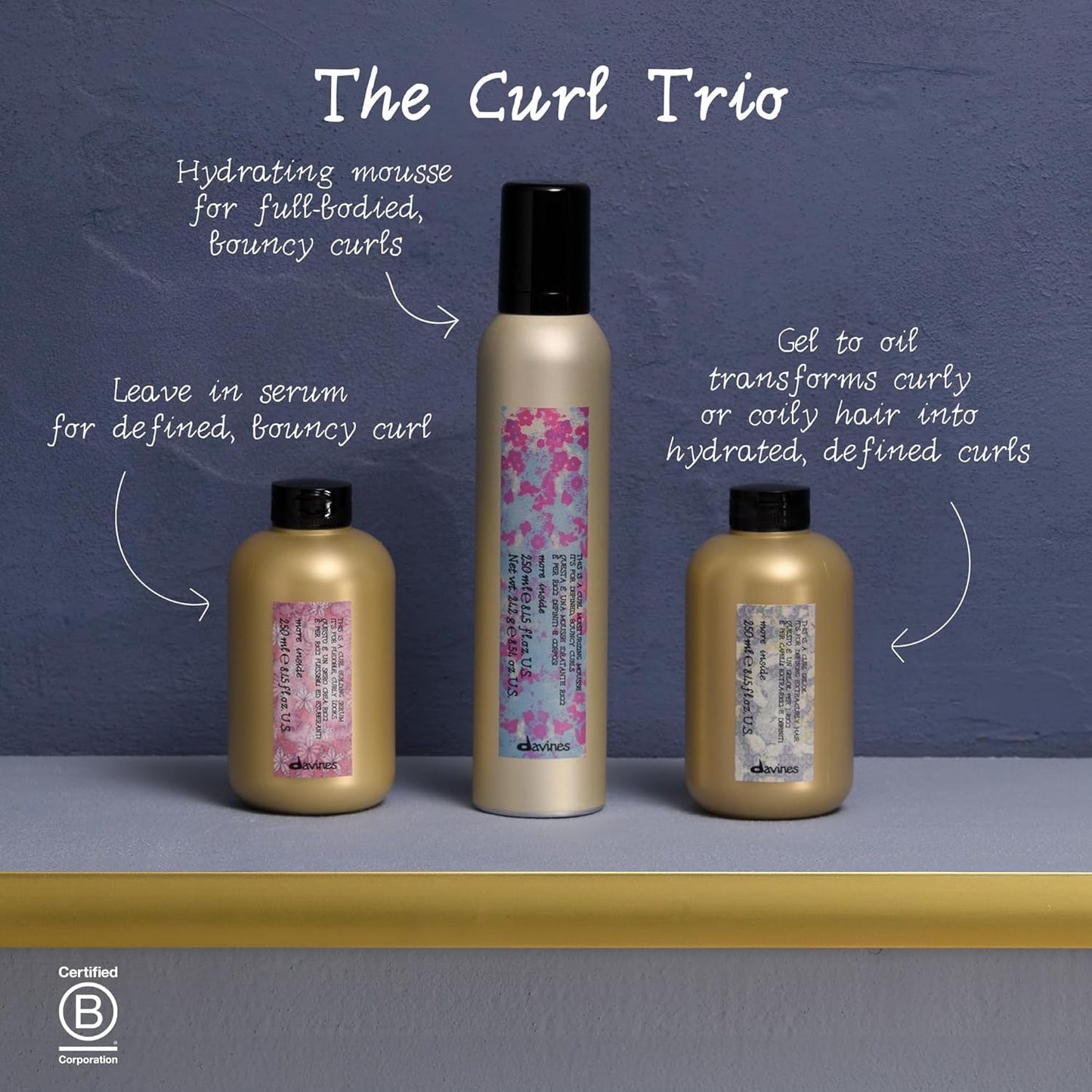 Davines This is a Curl Mousse hidratante, 8.45 fl. oz.