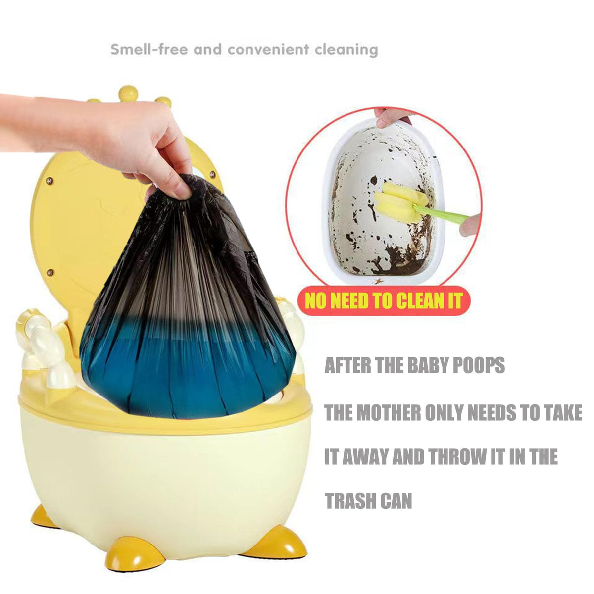 OULIGET Forros para sillas de orinal con bolsas elásticas y portátiles de entrenamiento para orinal, revestimientos de repuesto desechables para niños y bebés, funda de asiento de inodoro, 17 x 8