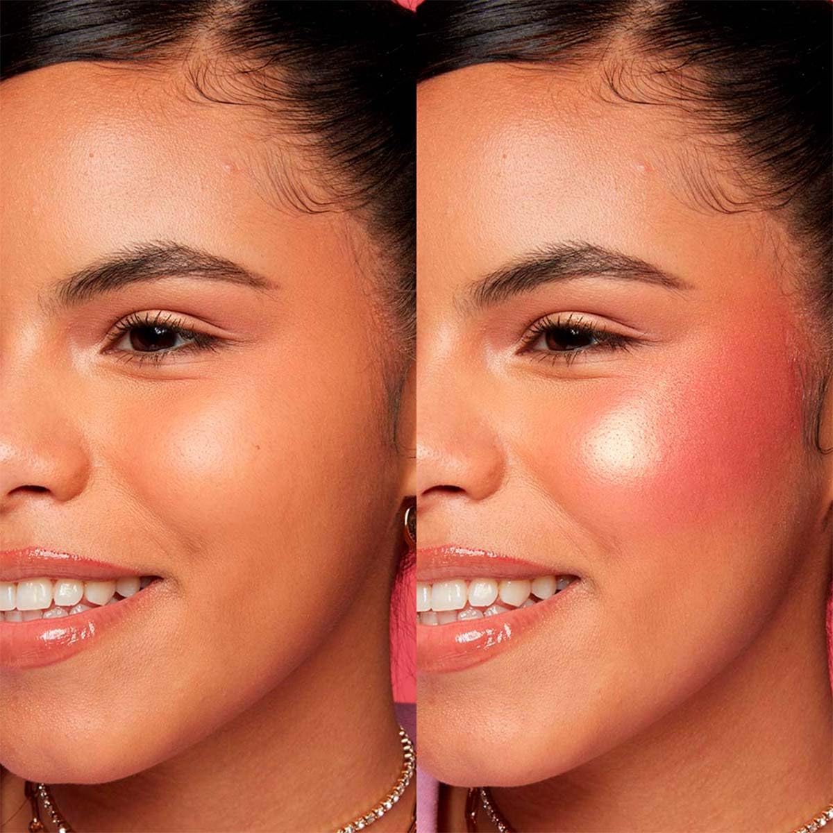 NYX Professional Makeup, Buttermelt Blush, Tono: Feeling Butta (rosa oscuro). Rubor cremoso en polvo infusionado con manteca de karité, mango y almendras, hasta 12hrs de uso, no se desvanece, resistente a transferencias. Fórmula vegana.