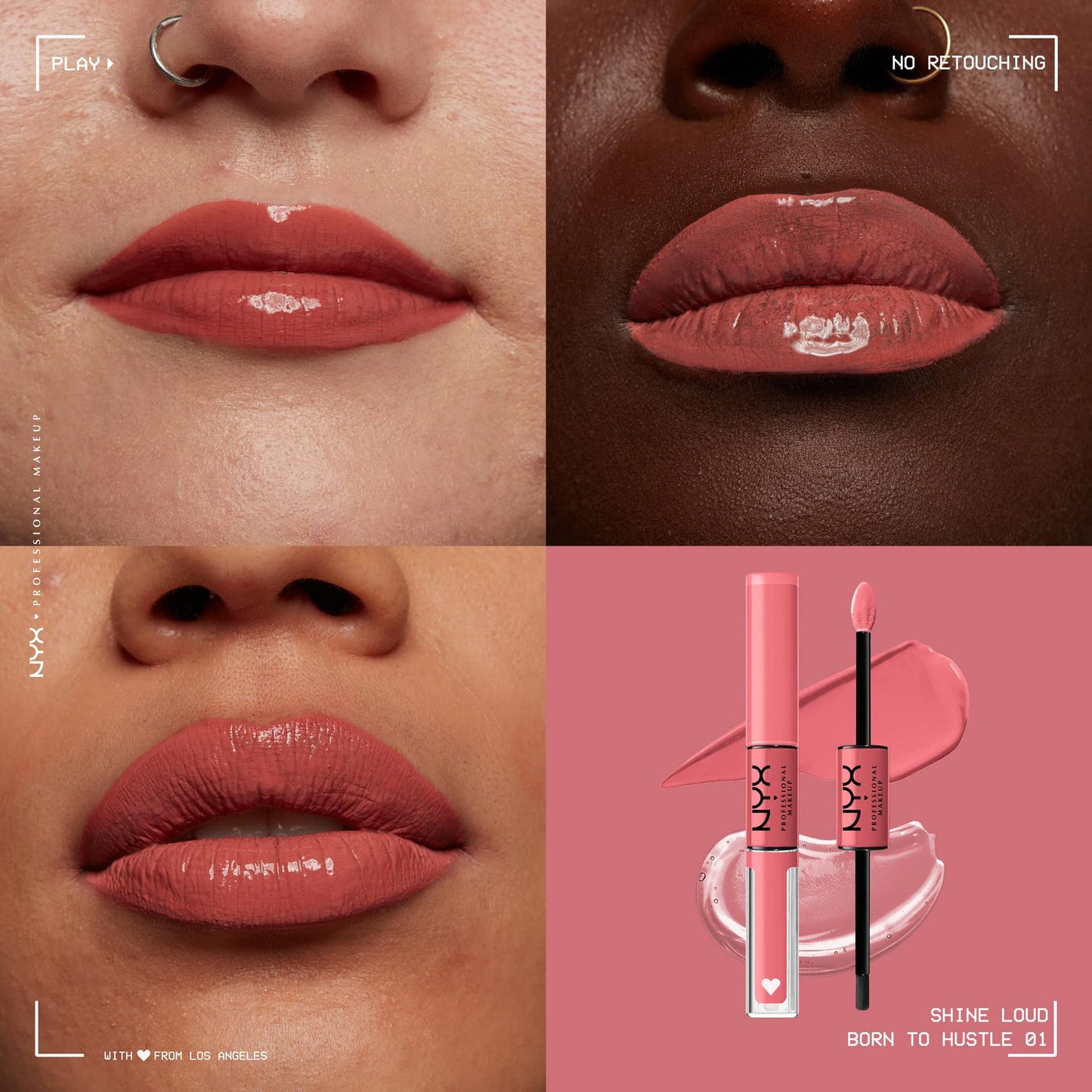 NYX Professional Makeup, Shine Loud, Labial Líquido Larga Duración, Born