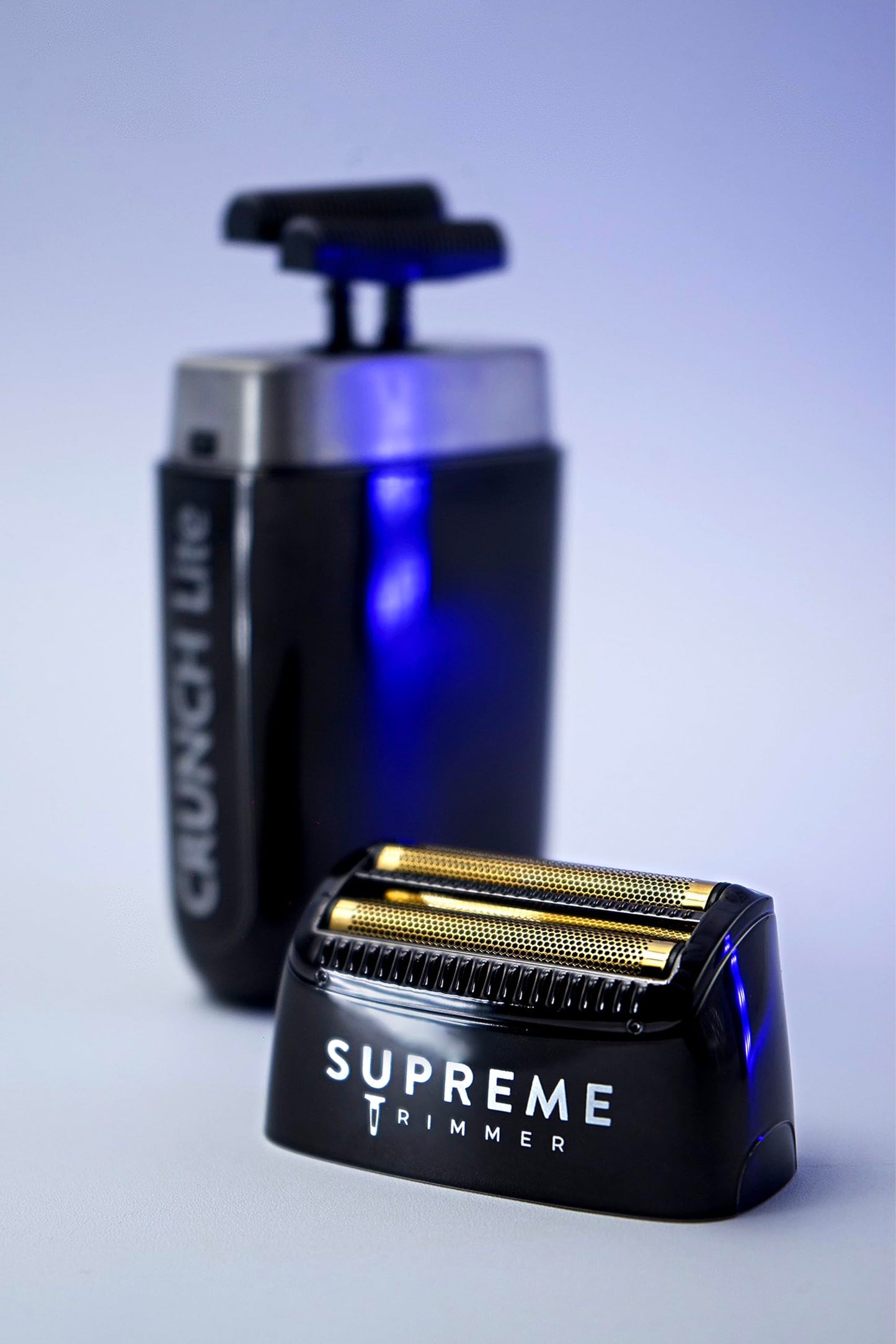 SUPREME TRIMMER - Afeitadora de papel de aluminio STF600 (60 min de tiempo de ejecución) Pro Barber Electric Razor Cald Head - Black Crunch Lite